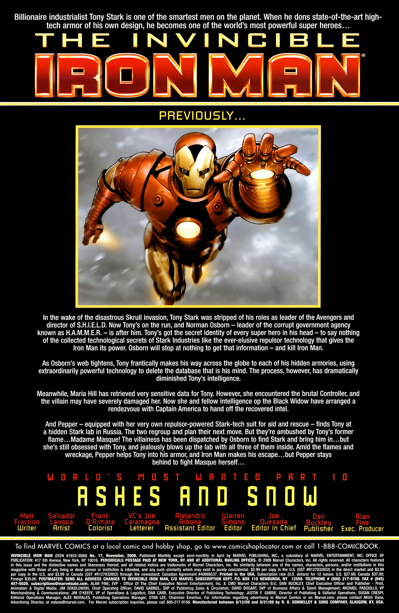 Read online The Invincible Iron Man (2008) comic -  Issue #17 - 2