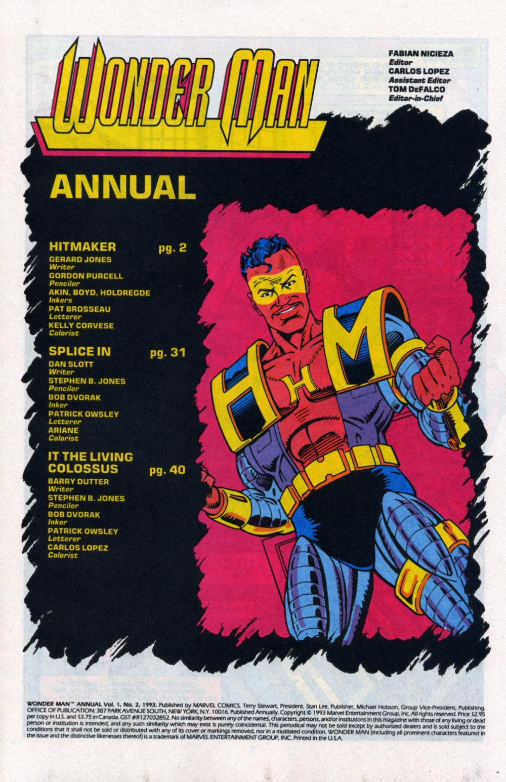 Read online Wonder Man (1991) comic -  Issue # _Annual 2 - 2