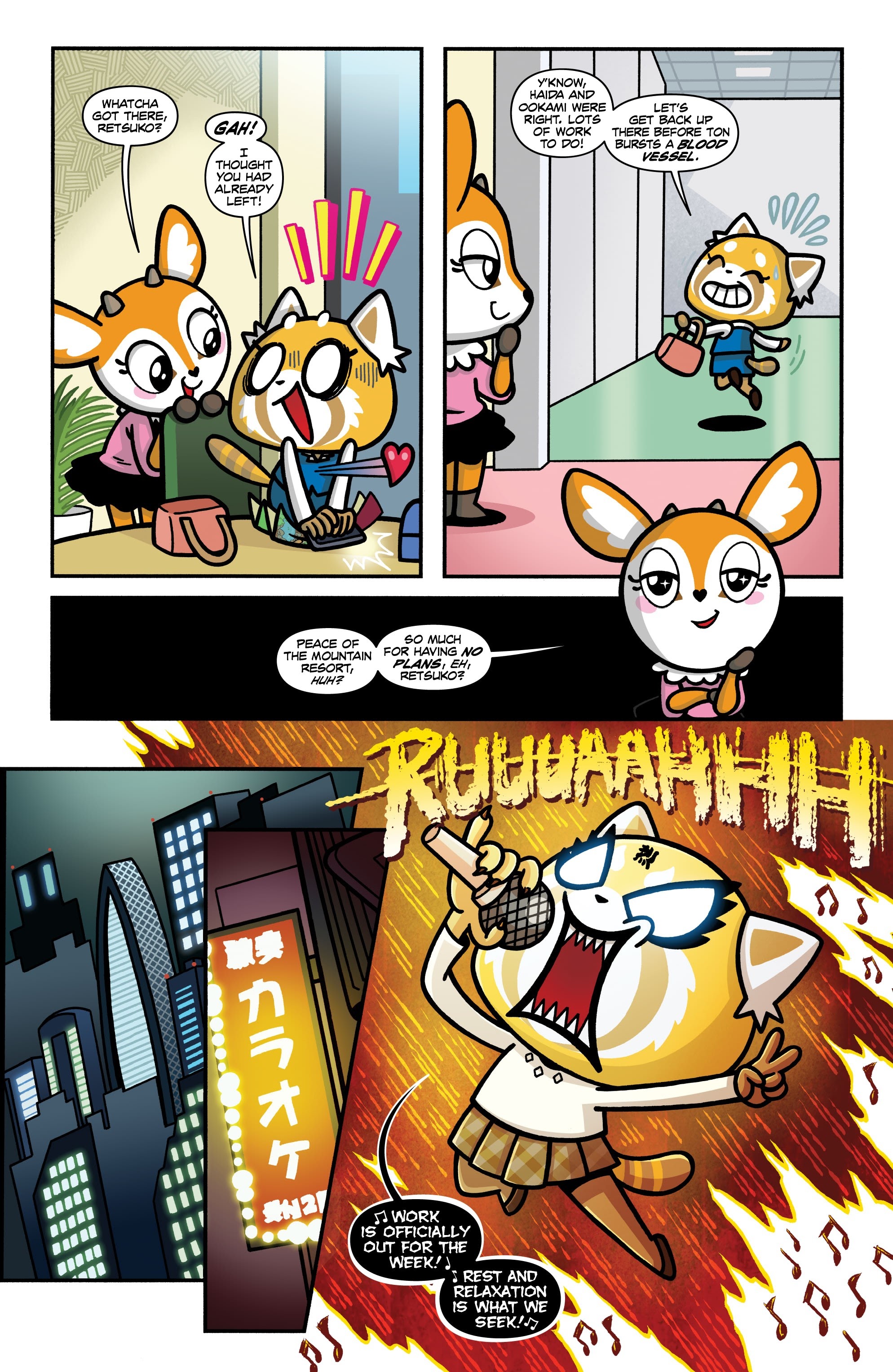 Read online Aggretsuko: Out of Office comic -  Issue #1 - 7