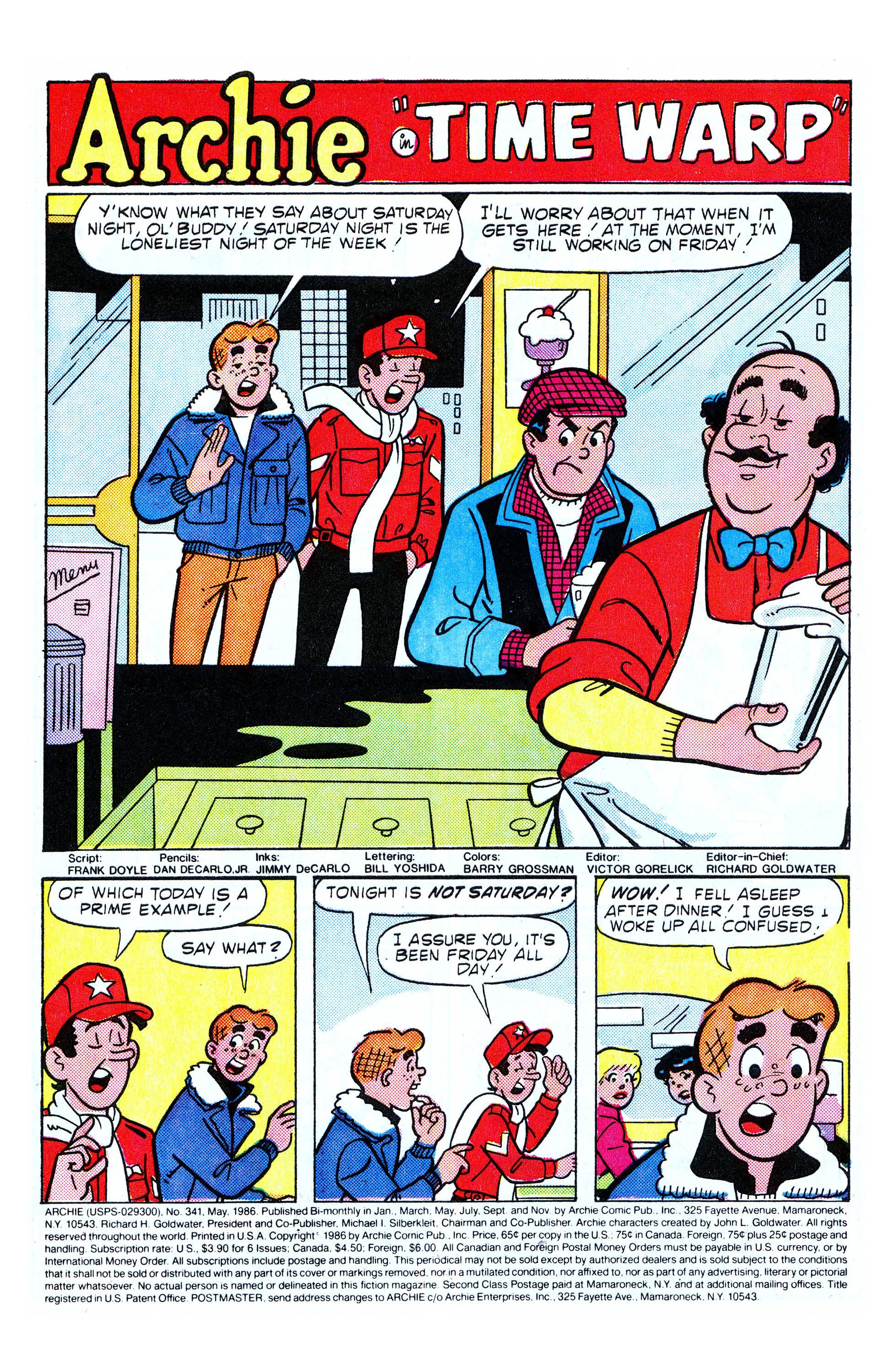 Read online Archie (1960) comic -  Issue #341 - 2