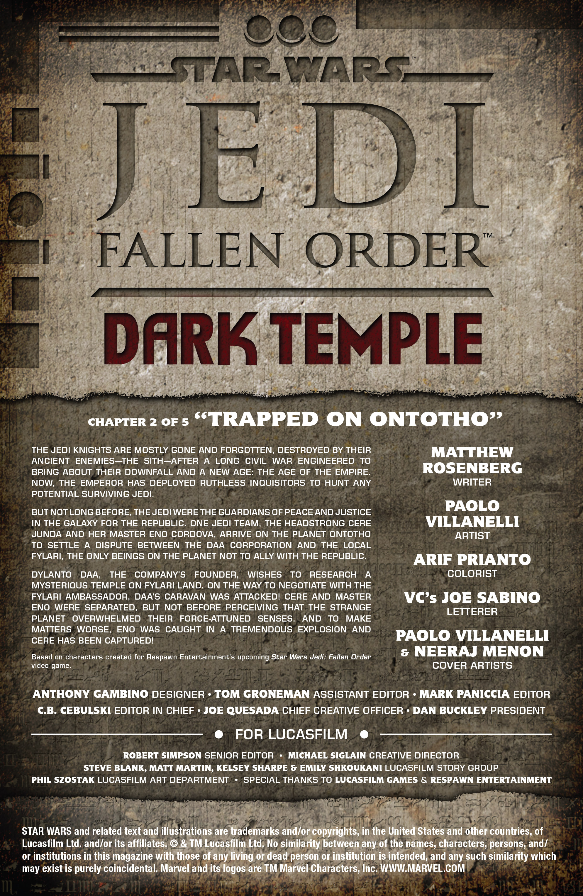 Read online Star Wars: Jedi Fallen Order–Dark Temple comic -  Issue #2 - 2