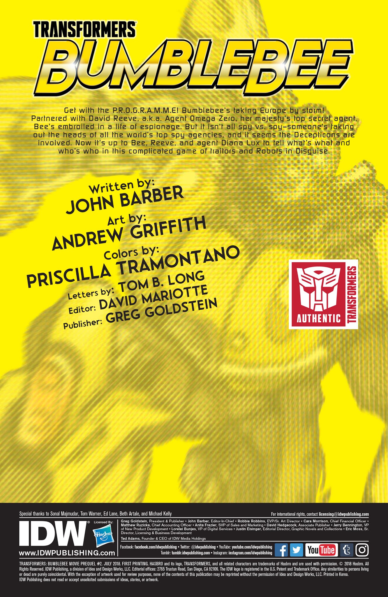 Read online Transformers: Bumblebee Movie Prequel comic -  Issue #2 - 2