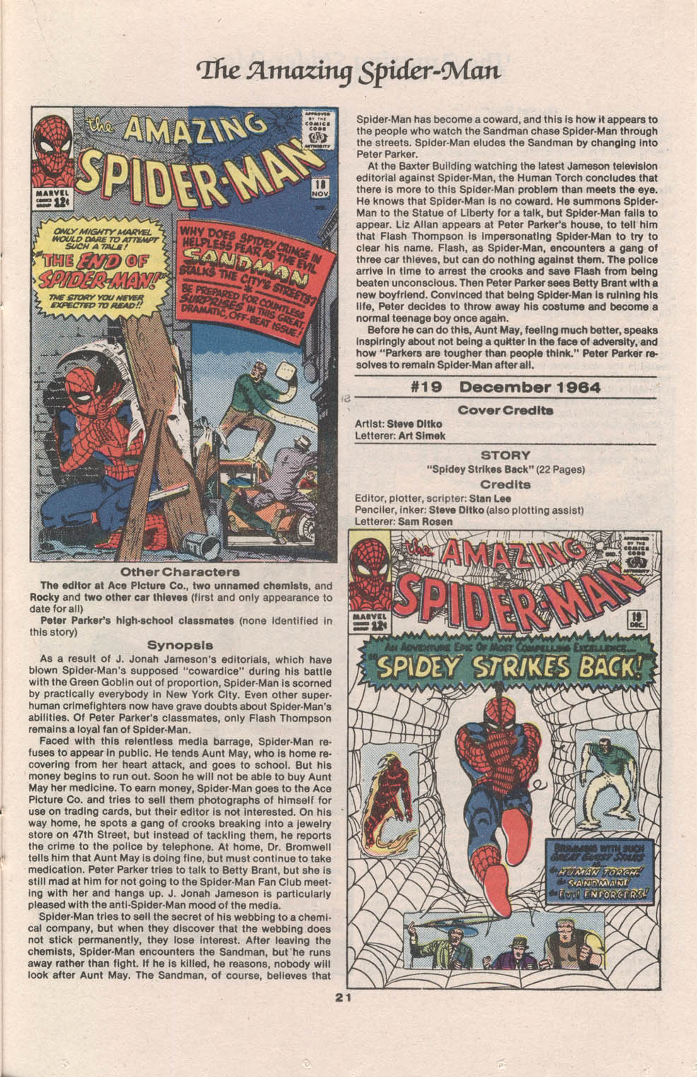 Read online The Official Marvel Index to The Amazing Spider-Man comic -  Issue #1 - 23