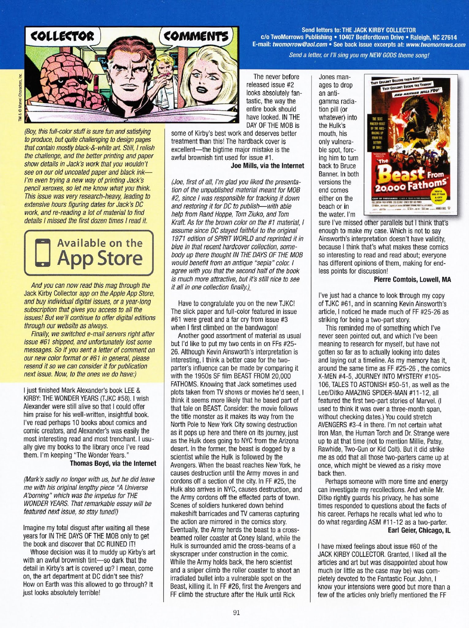 Read online The Jack Kirby Collector comic -  Issue #62 - 90