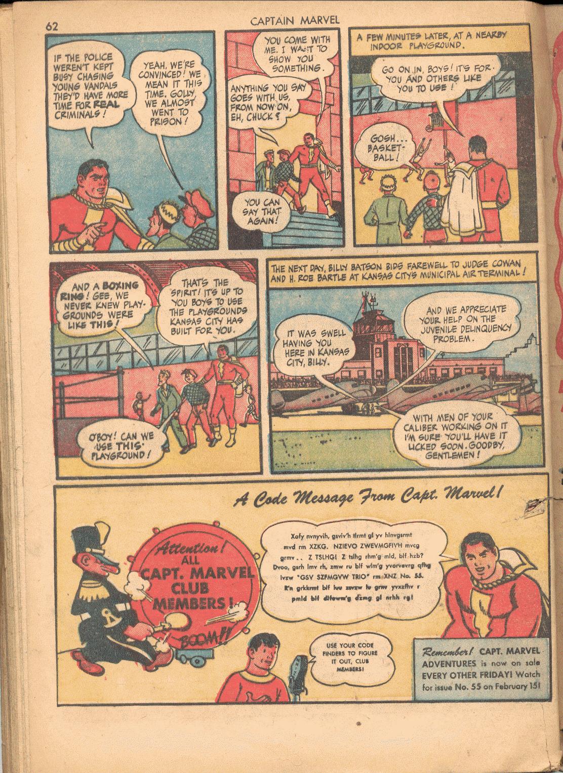 Read online Captain Marvel Adventures comic -  Issue #54 - 62