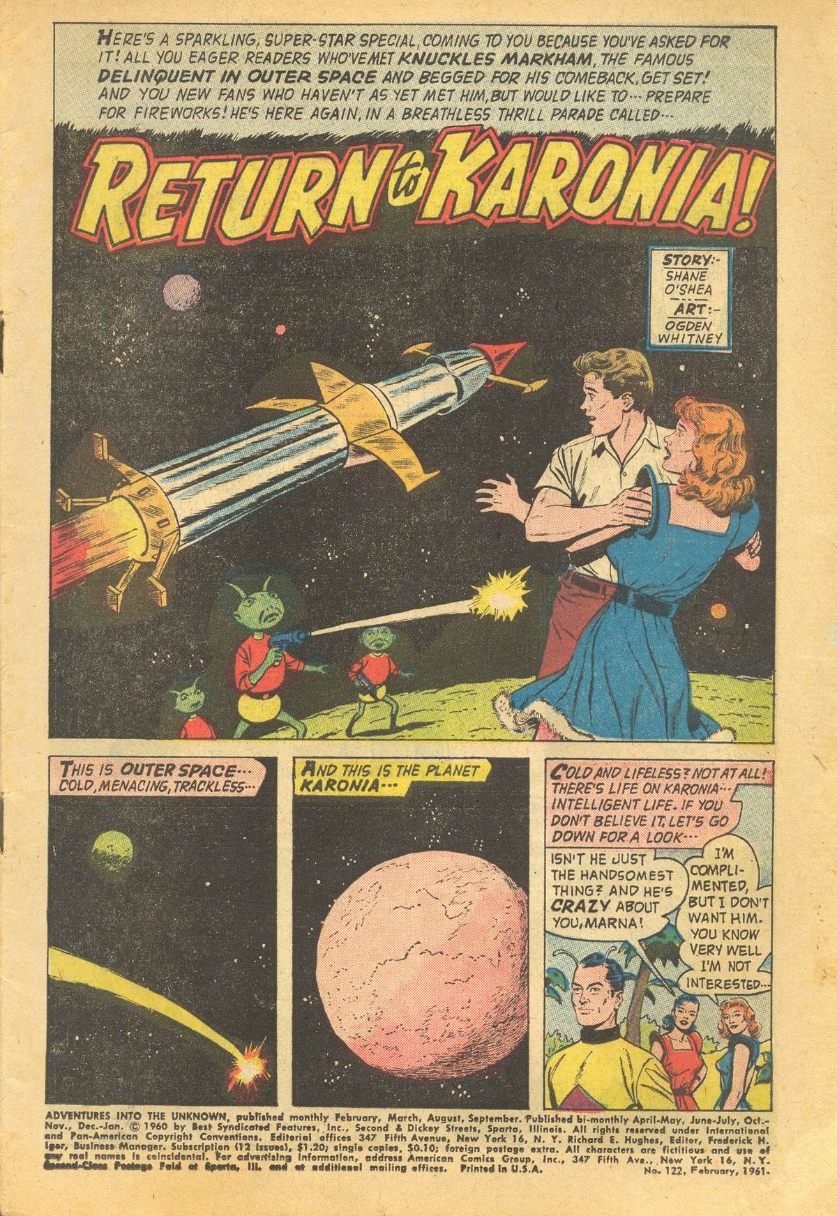 Read online Adventures Into The Unknown comic -  Issue #122 - 3
