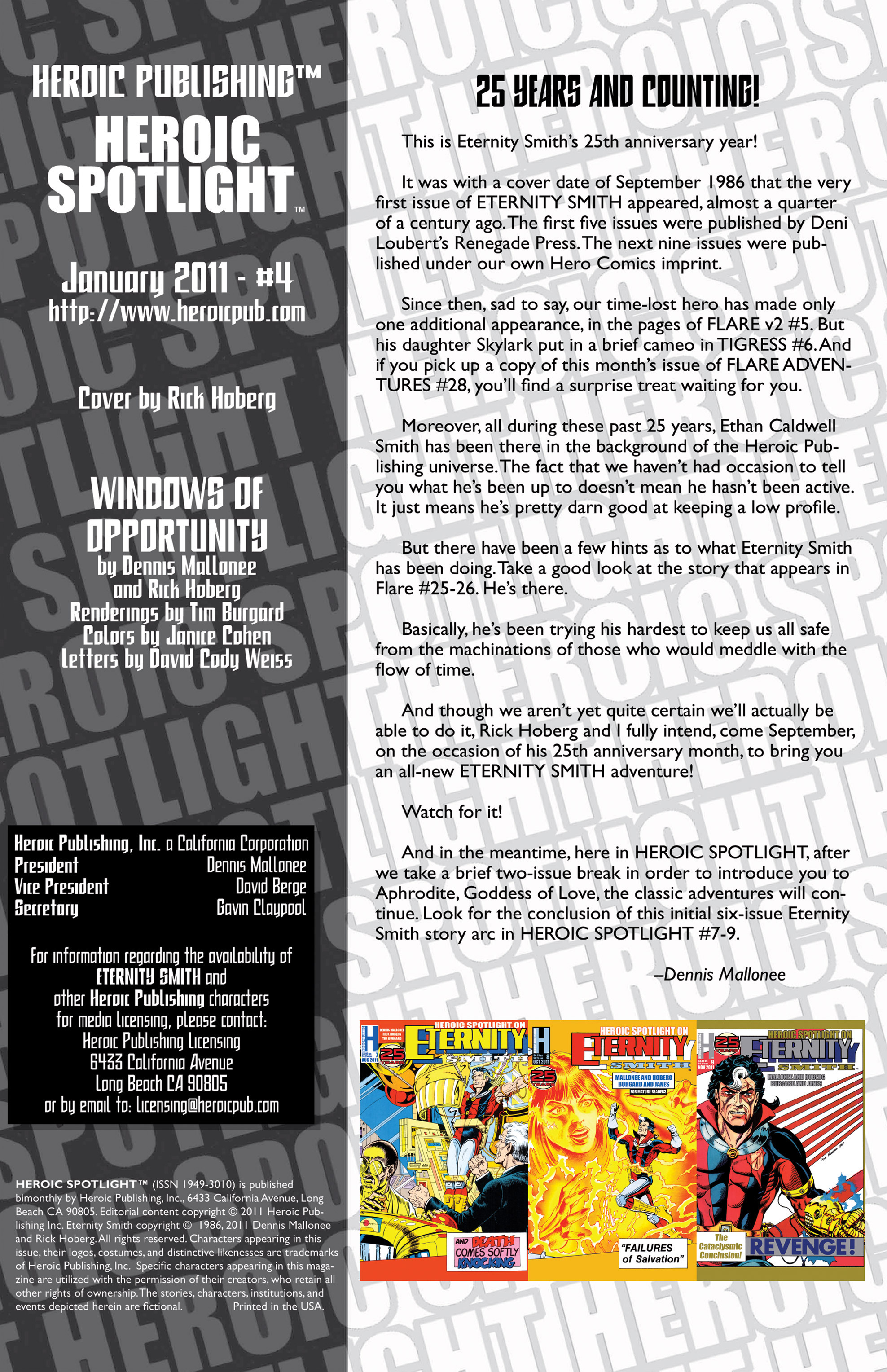 Read online Heroic Spotlight comic -  Issue #4 - 2