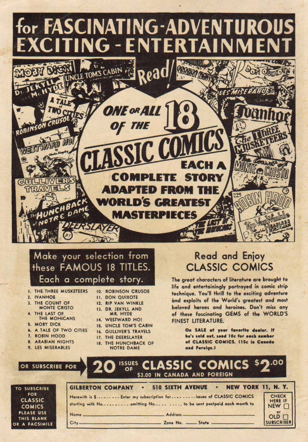 Read online Classics Illustrated comic -  Issue #19 - 2