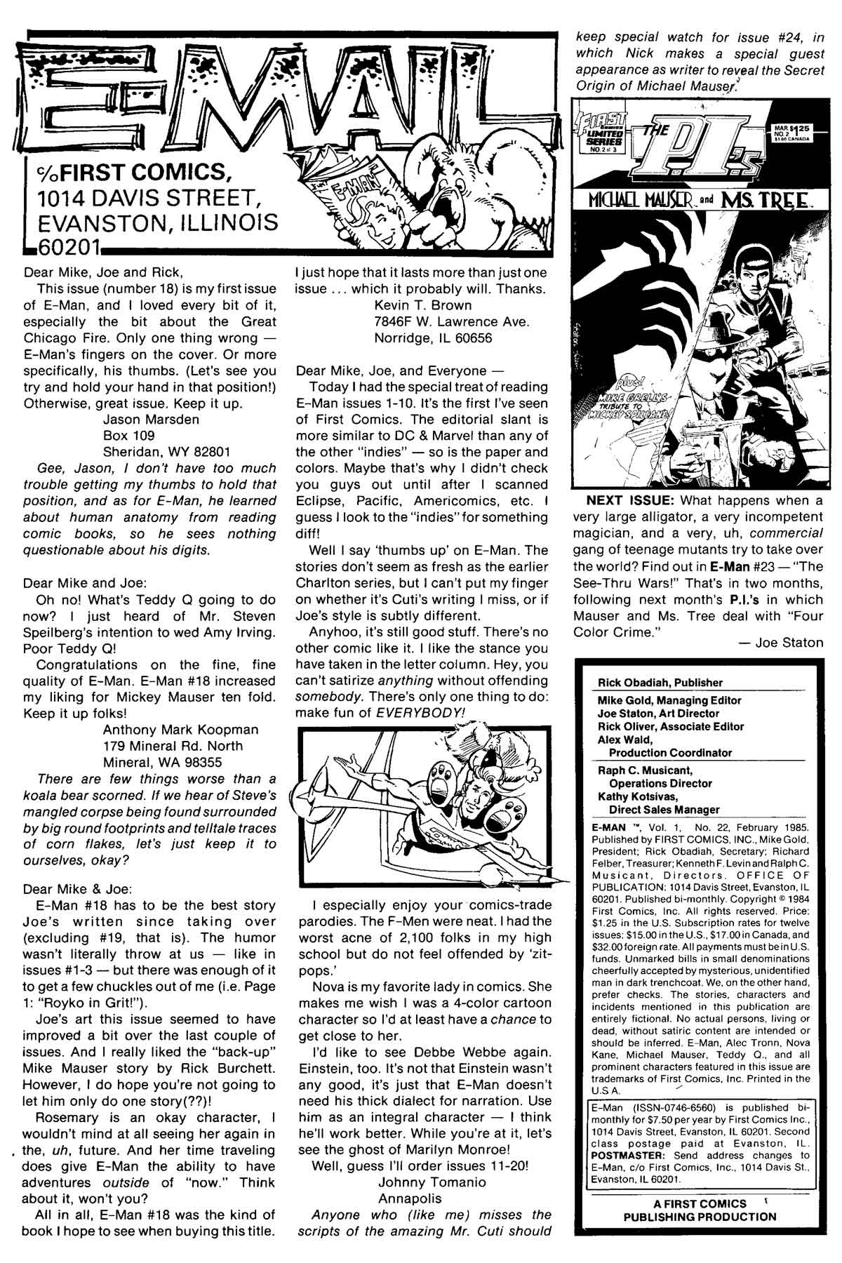 Read online E-Man (1983) comic -  Issue #22 - 2