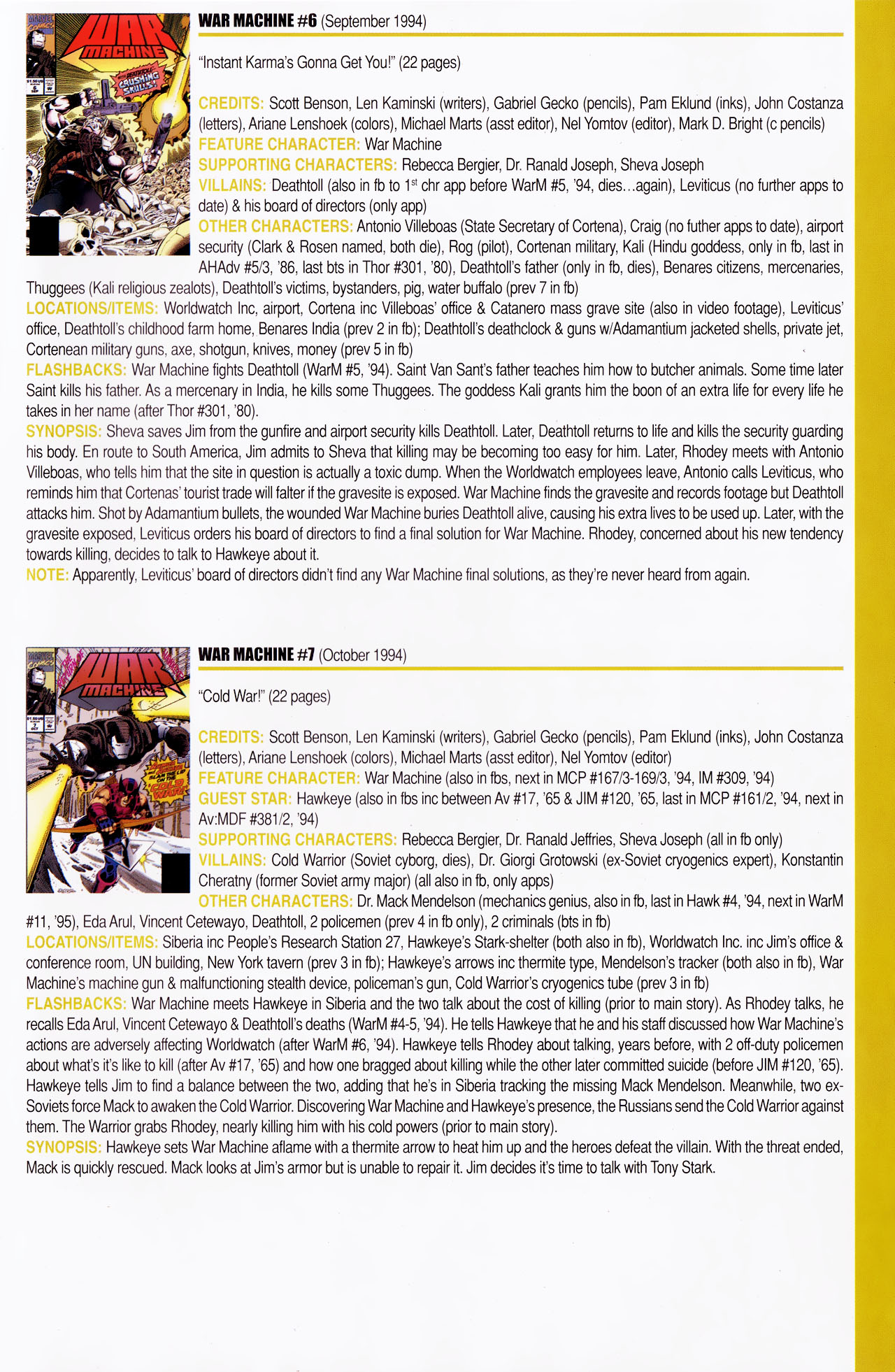 Read online Official Index to the Marvel Universe comic -  Issue #13 - 41