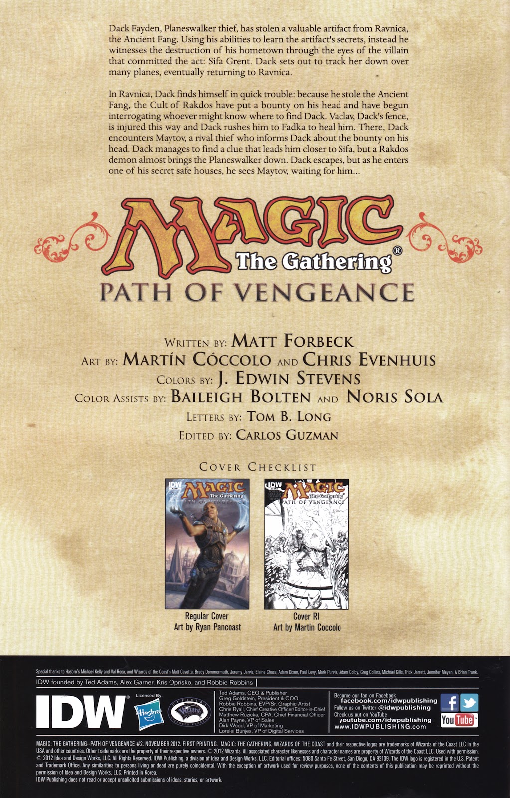 Magic: The Gathering--Path of Vengeance issue 2 - Page 2