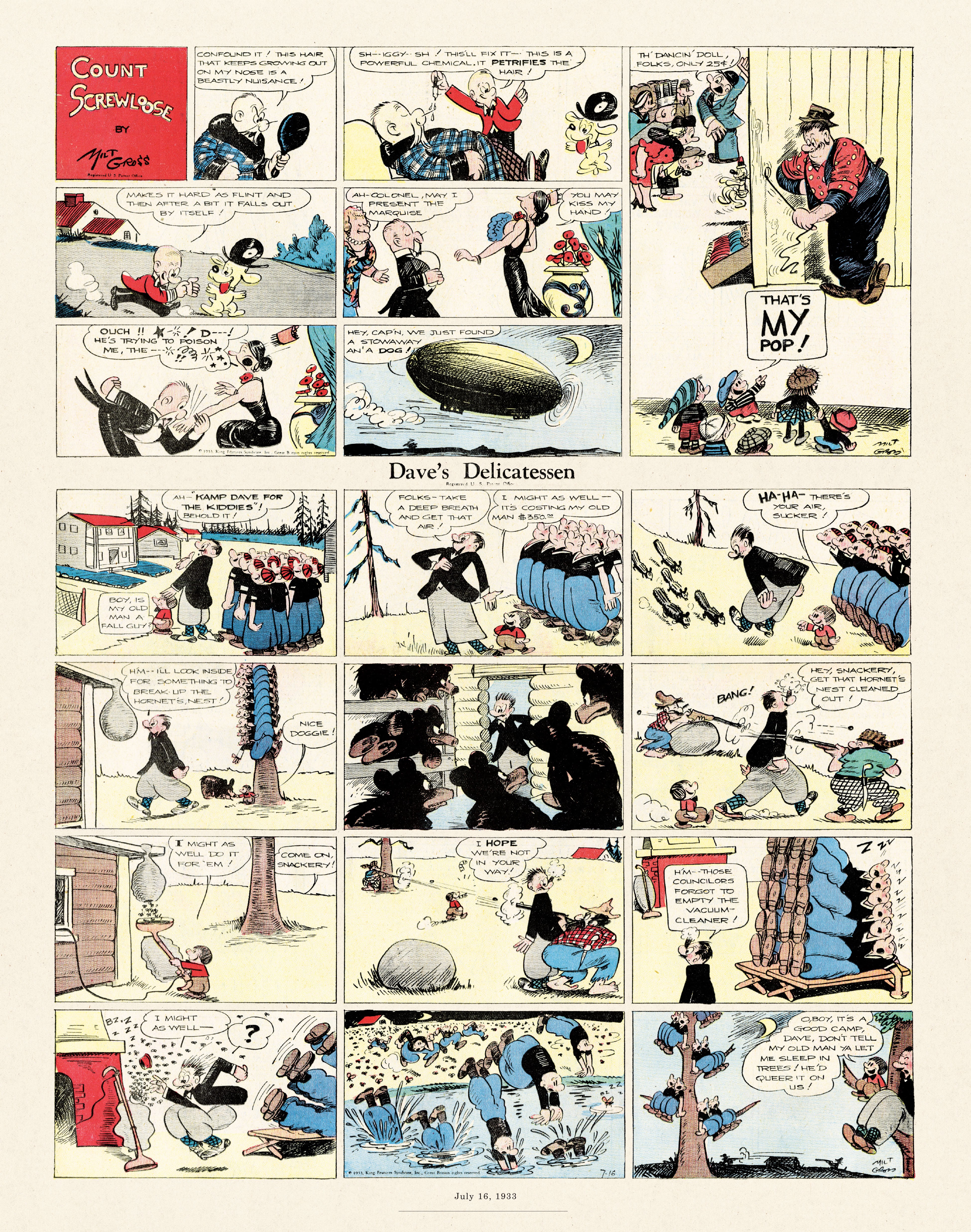 Read online Gross Exaggerations: The Meshuga Comic Strips of Milt Gross comic -  Issue # TPB - 120