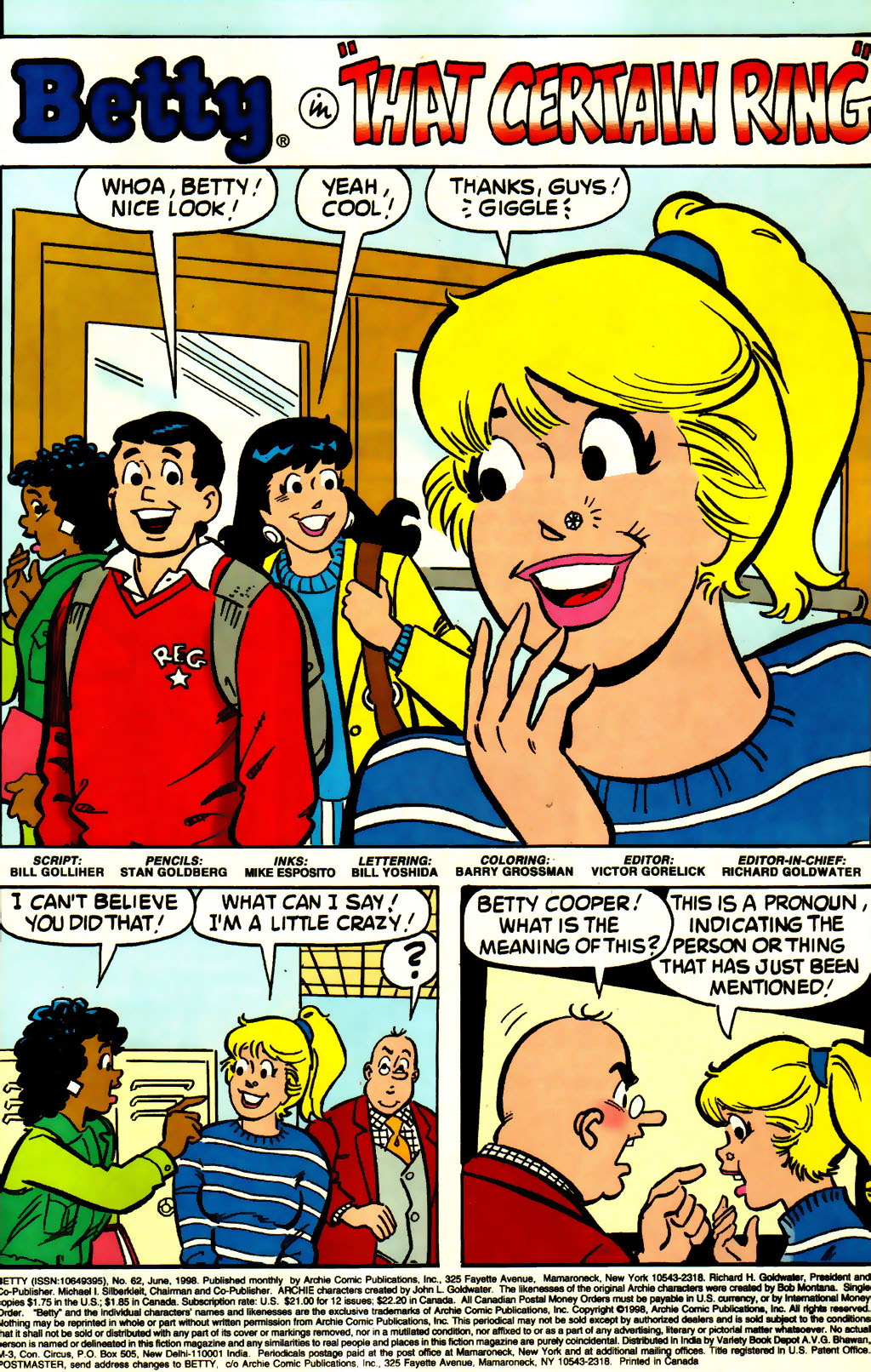 Read online Betty comic -  Issue #62 - 2