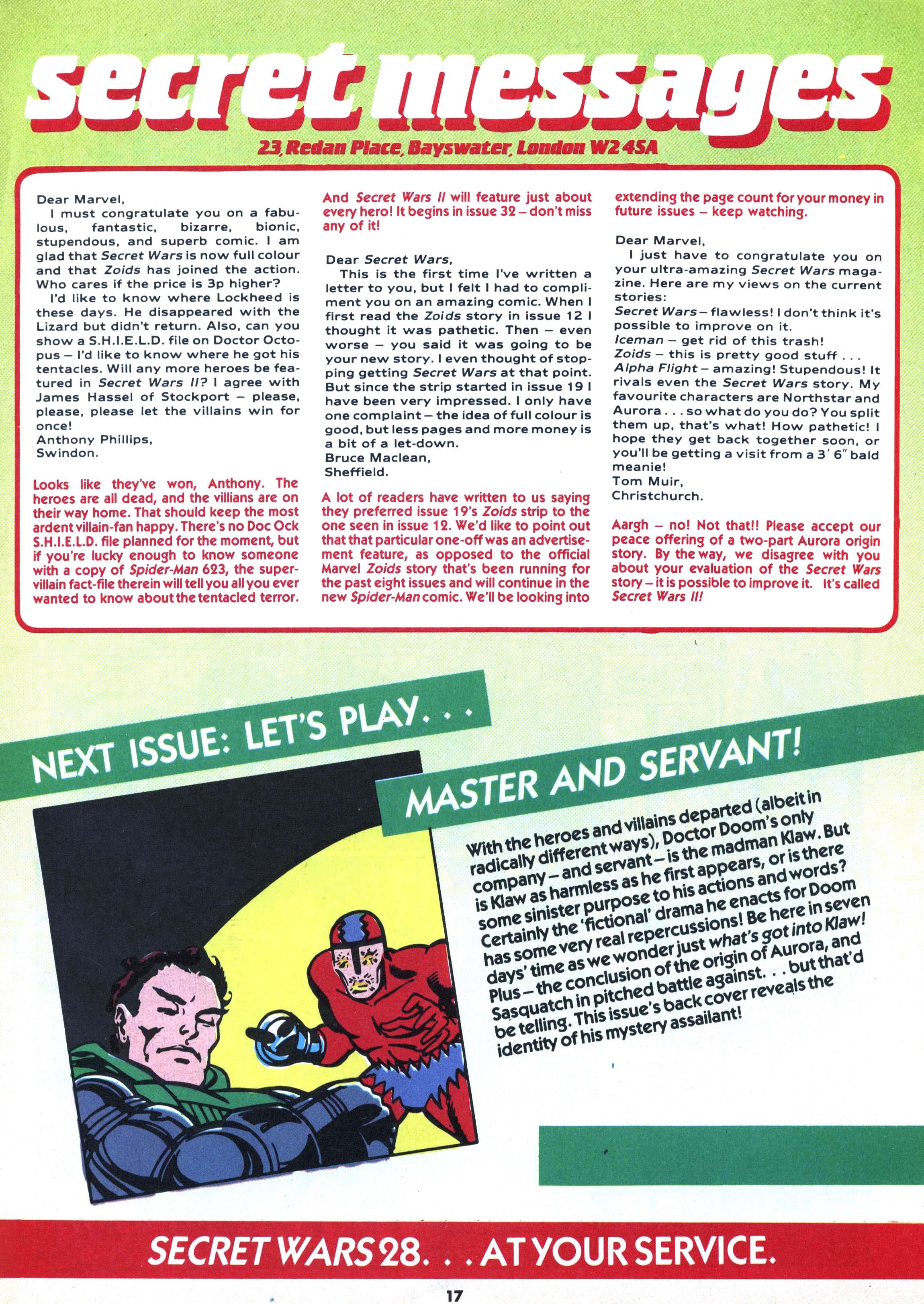 Read online Secret Wars (1985) comic -  Issue #27 - 17