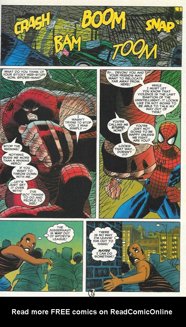 Read online Spider-Man (1990) comic -  Issue #84 - Nothing Stops The Juggernaut - 8