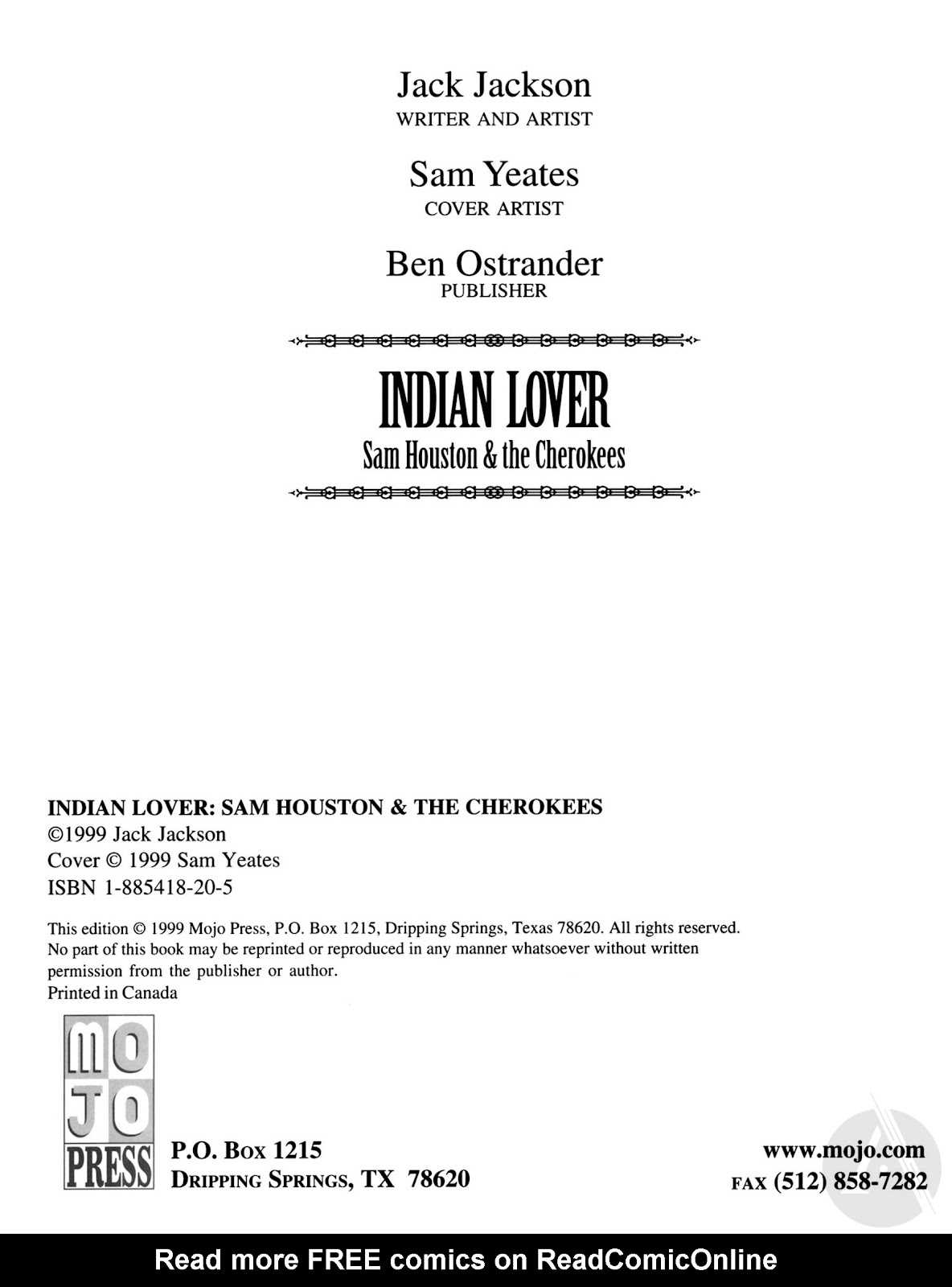 Indian Lover: Sam Houston & the Cherokees issue TPB - Page 6