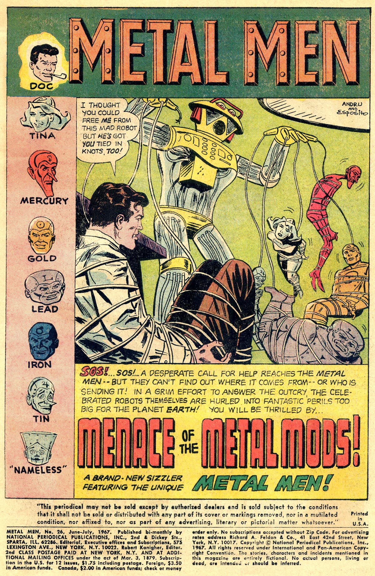 Read online Metal Men (1963) comic -  Issue #26 - 3