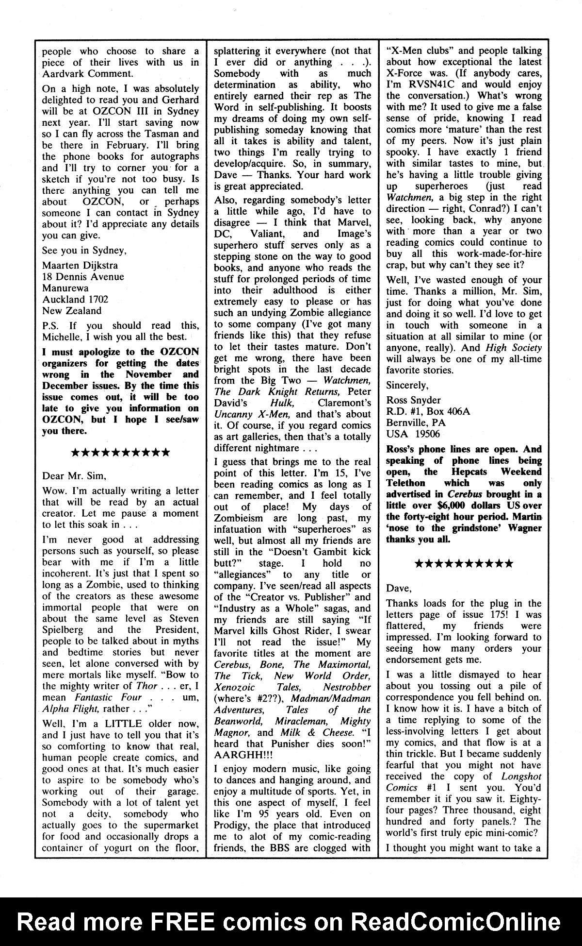 Read online Cerebus comic -  Issue #179 - 22