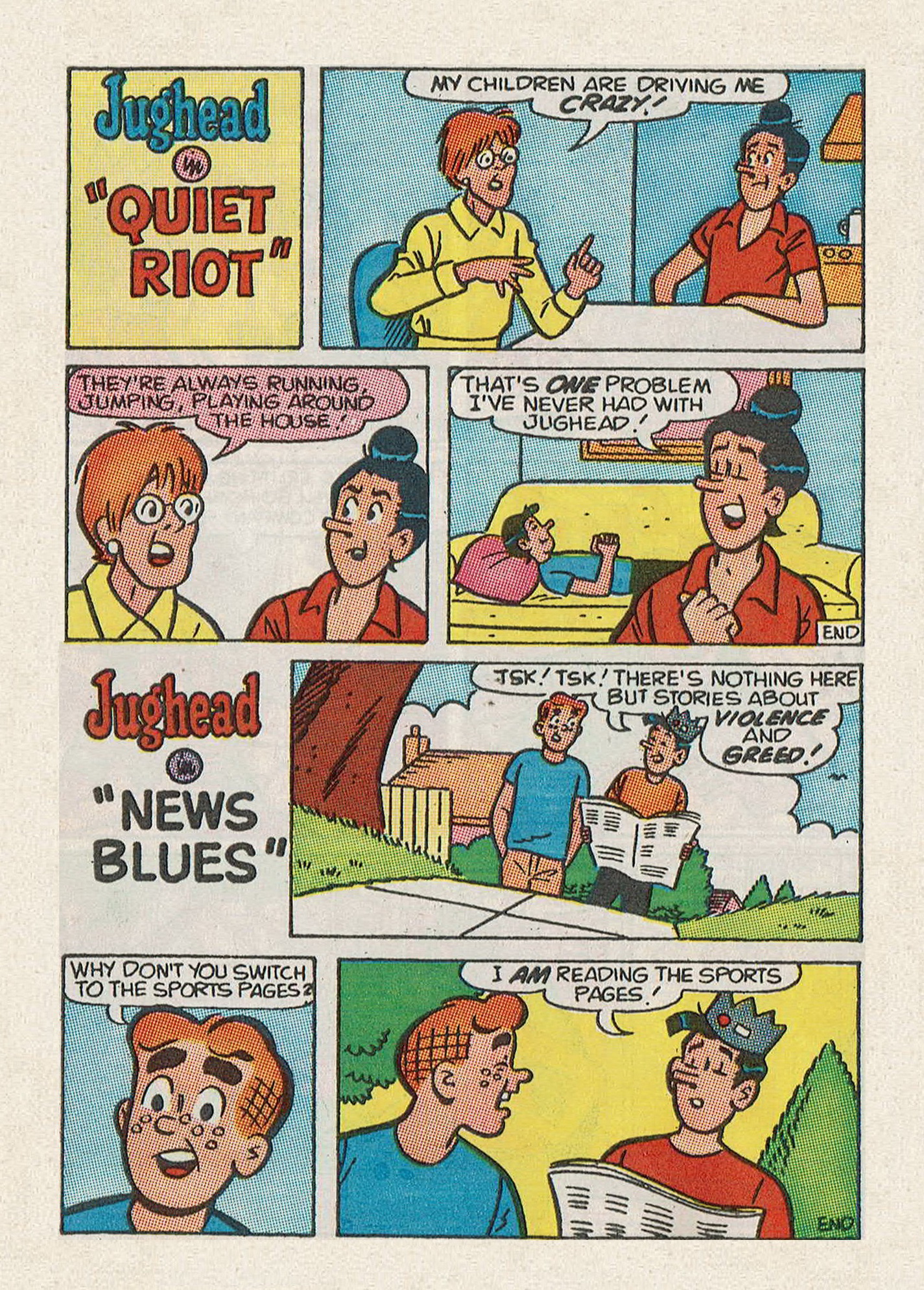 Read online Jughead Jones Comics Digest comic -  Issue #59 - 104