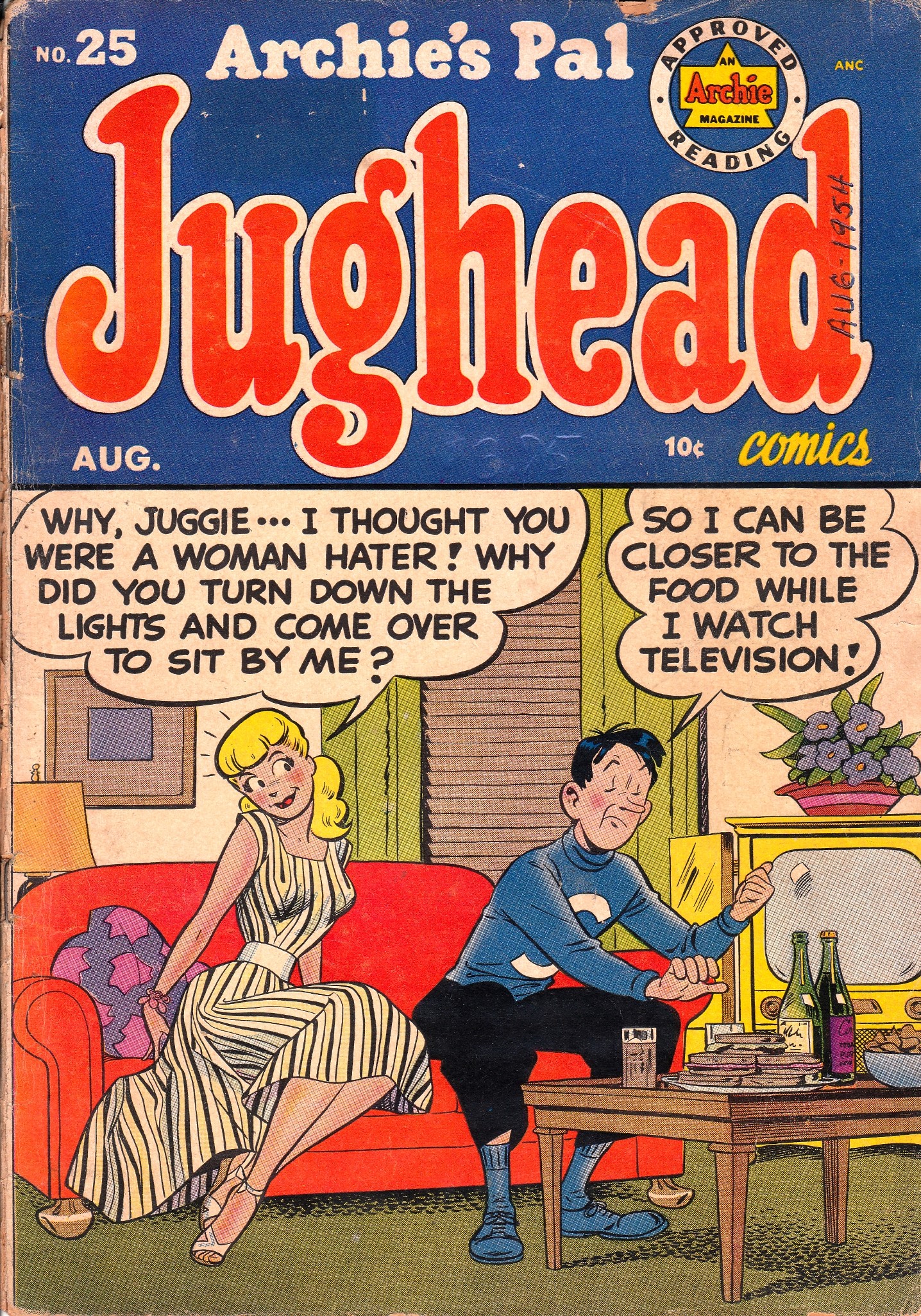 Read online Archie's Pal Jughead comic -  Issue #25 - 1