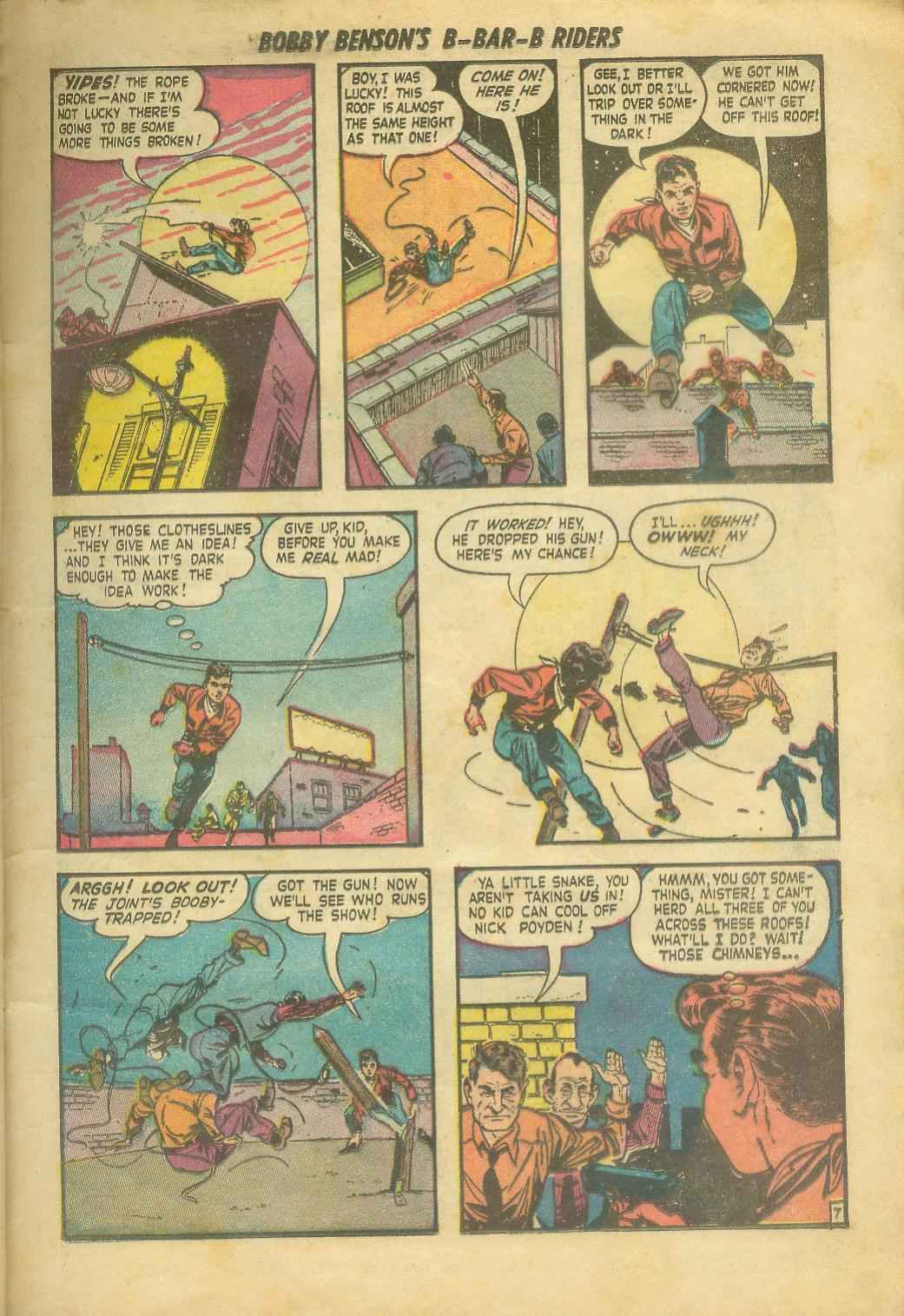 Read online Bobby Benson's B-Bar-B Riders comic -  Issue #8 - 9