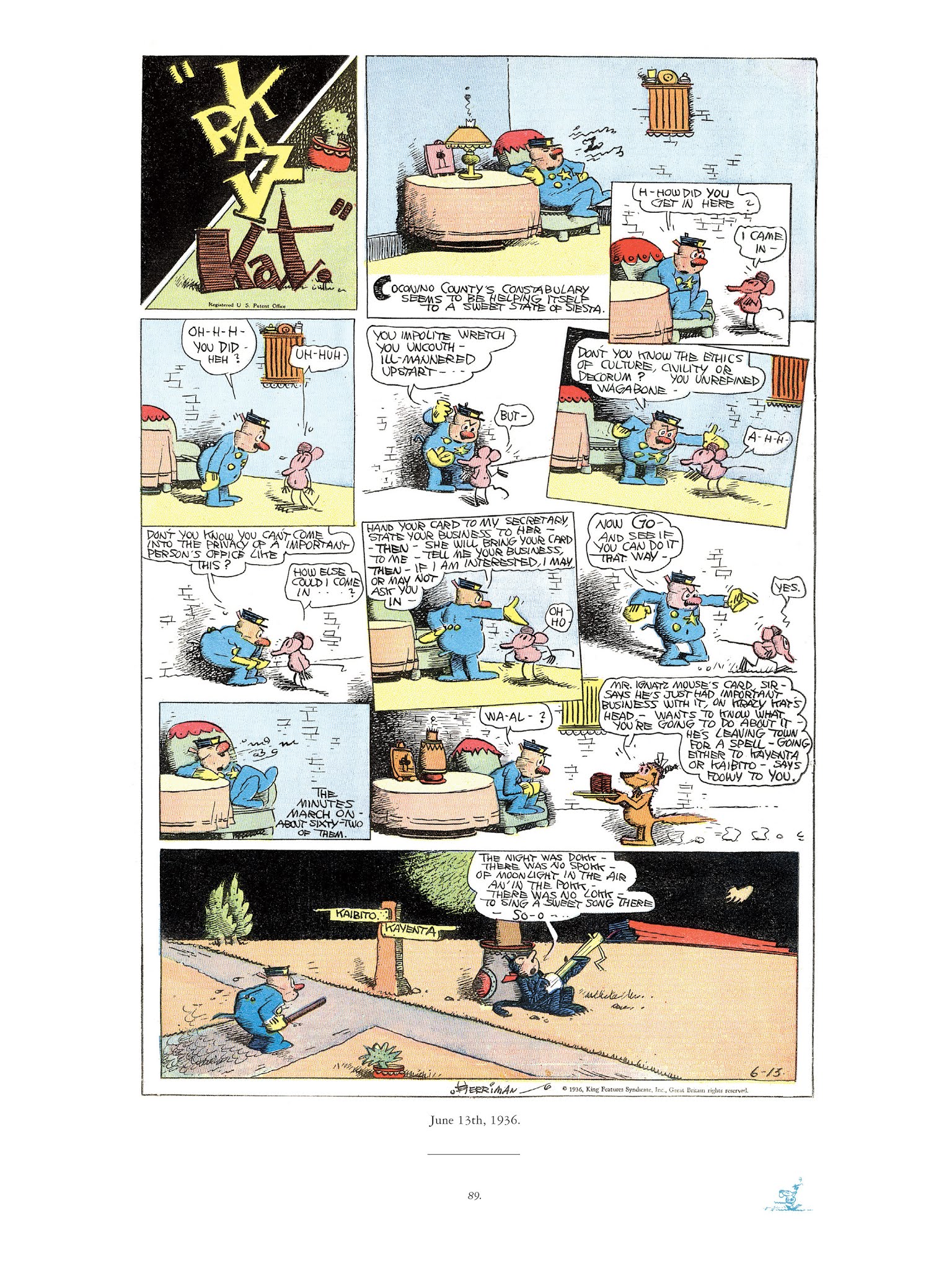 Read online Krazy & Ignatz comic -  Issue # TPB 9 - 87