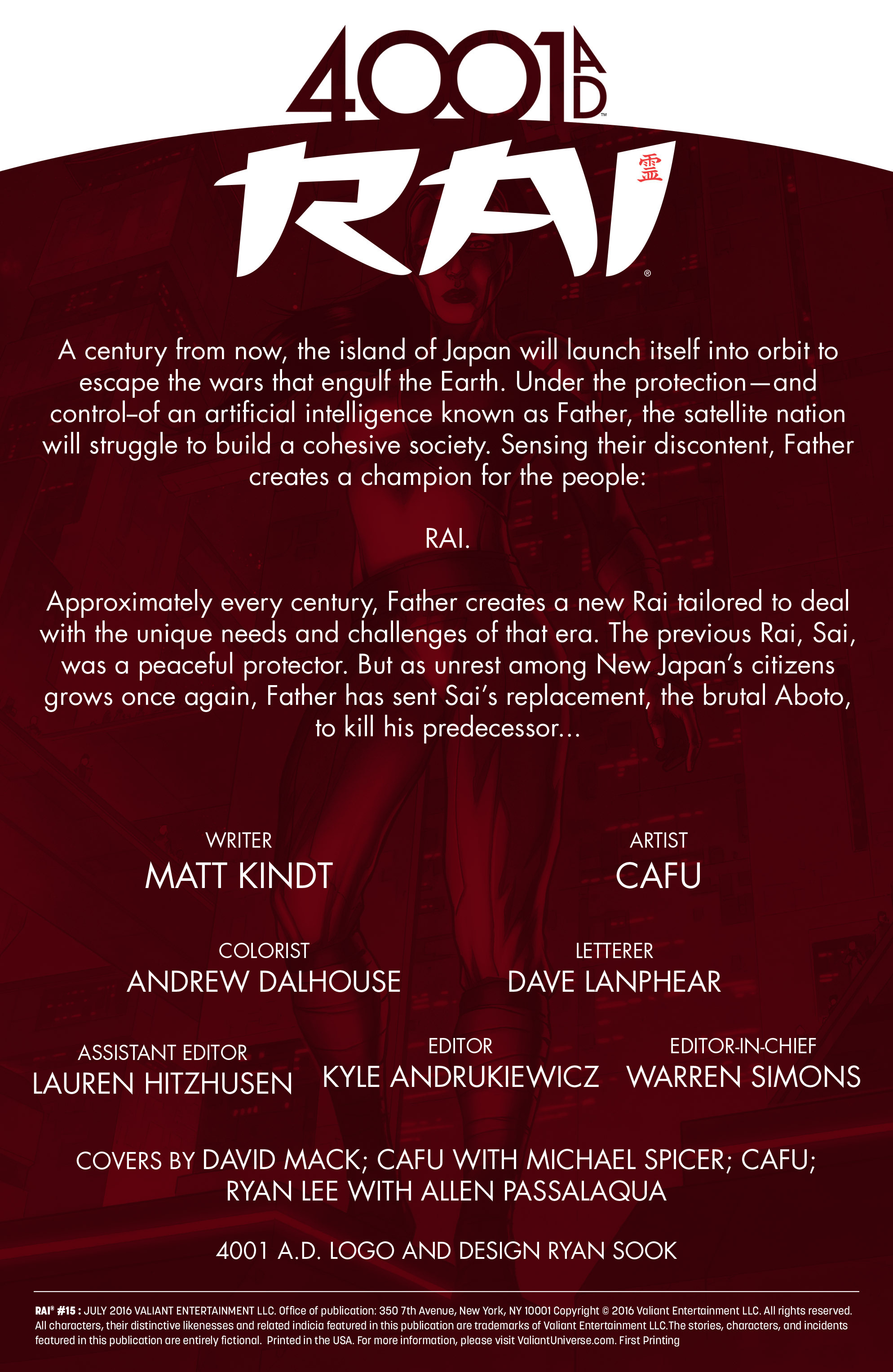 Read online Rai (2014) comic -  Issue #15 - 2