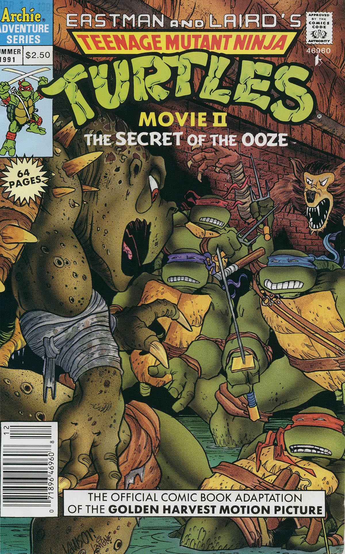 Read online Teenage Mutant Ninja Turtles II: The Secret of the Ooze Official Movie Adaptation comic -  Issue # Full - 1
