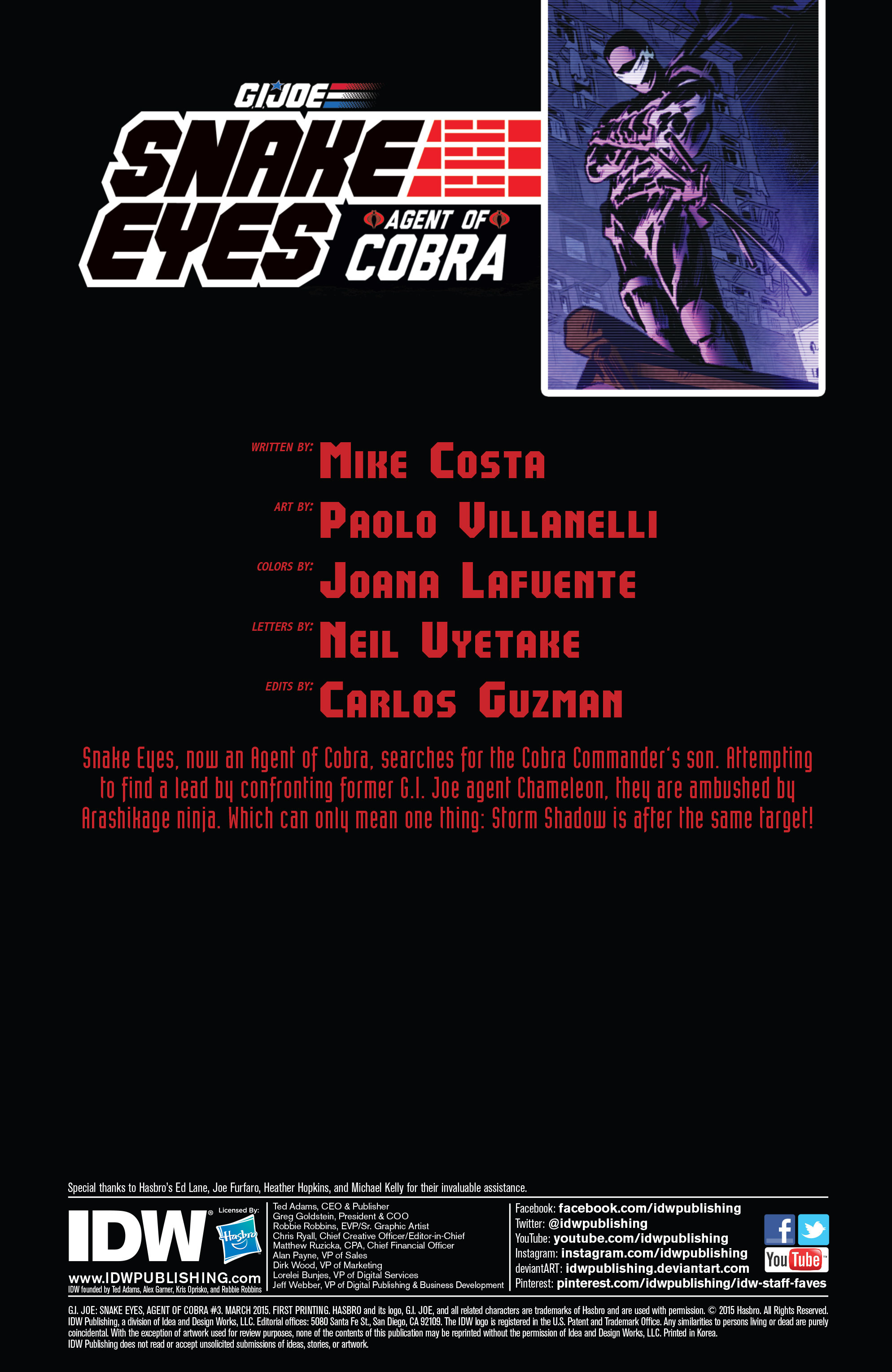 Read online G.I. Joe: Snake Eyes, Agent of Cobra comic -  Issue #3 - 2
