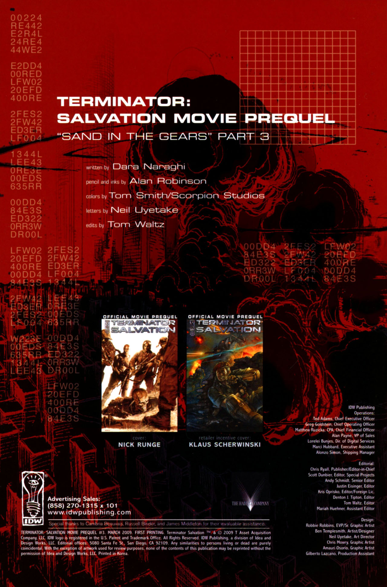 Read online Terminator: Salvation Movie Prequel comic -  Issue #3 - 2