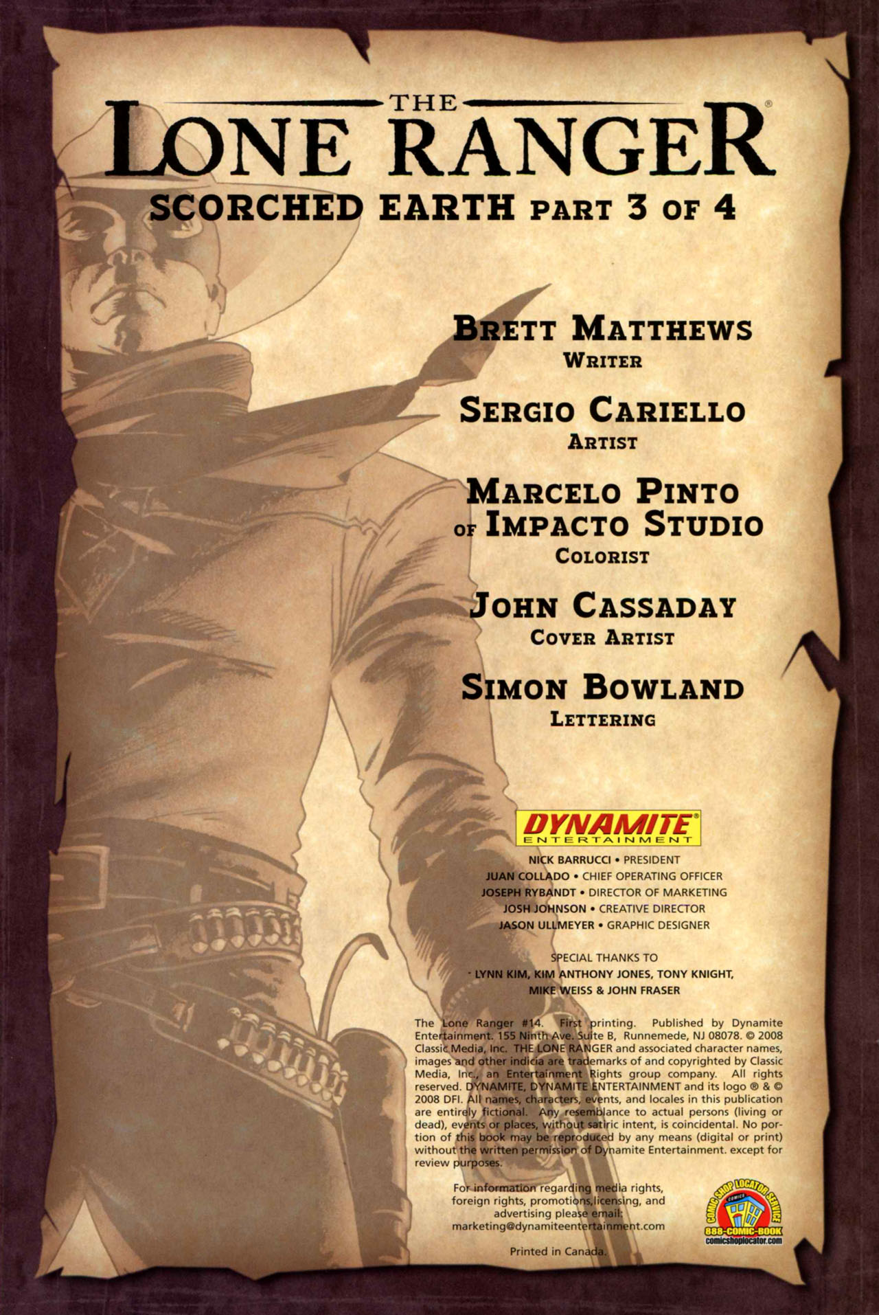 Read online The Lone Ranger (2006) comic -  Issue #14 - 2