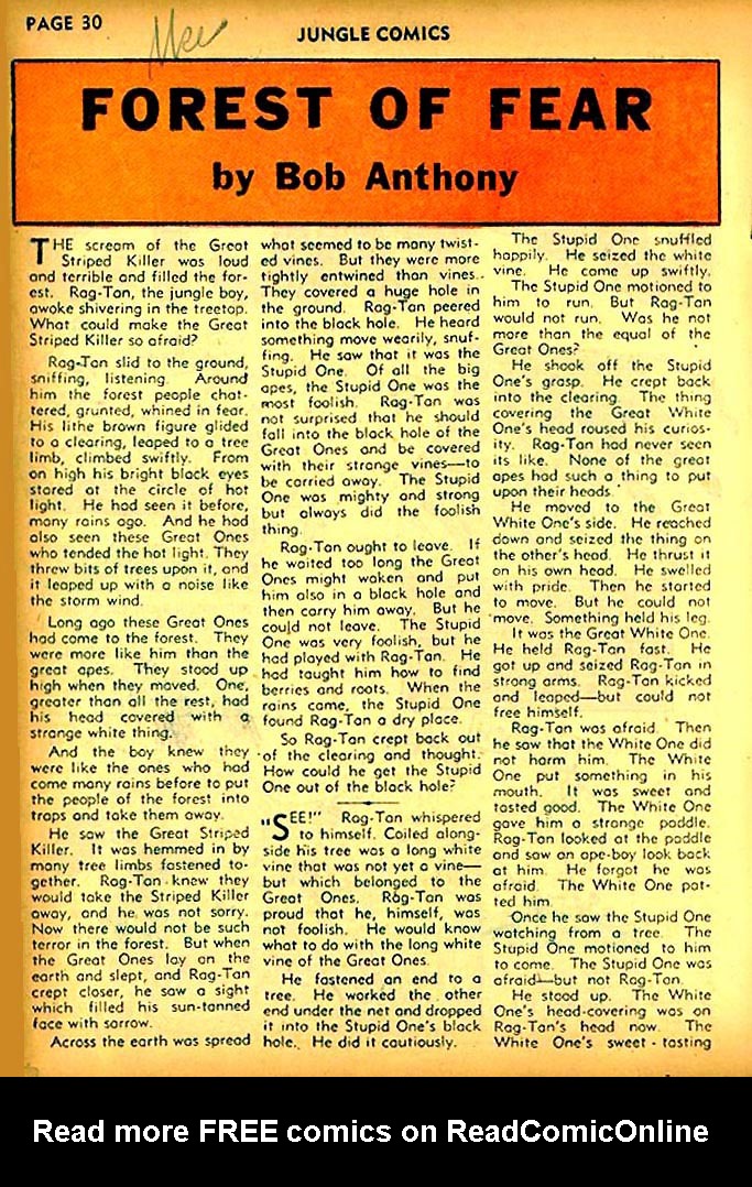 Read online Jungle Comics comic -  Issue #23 - 34