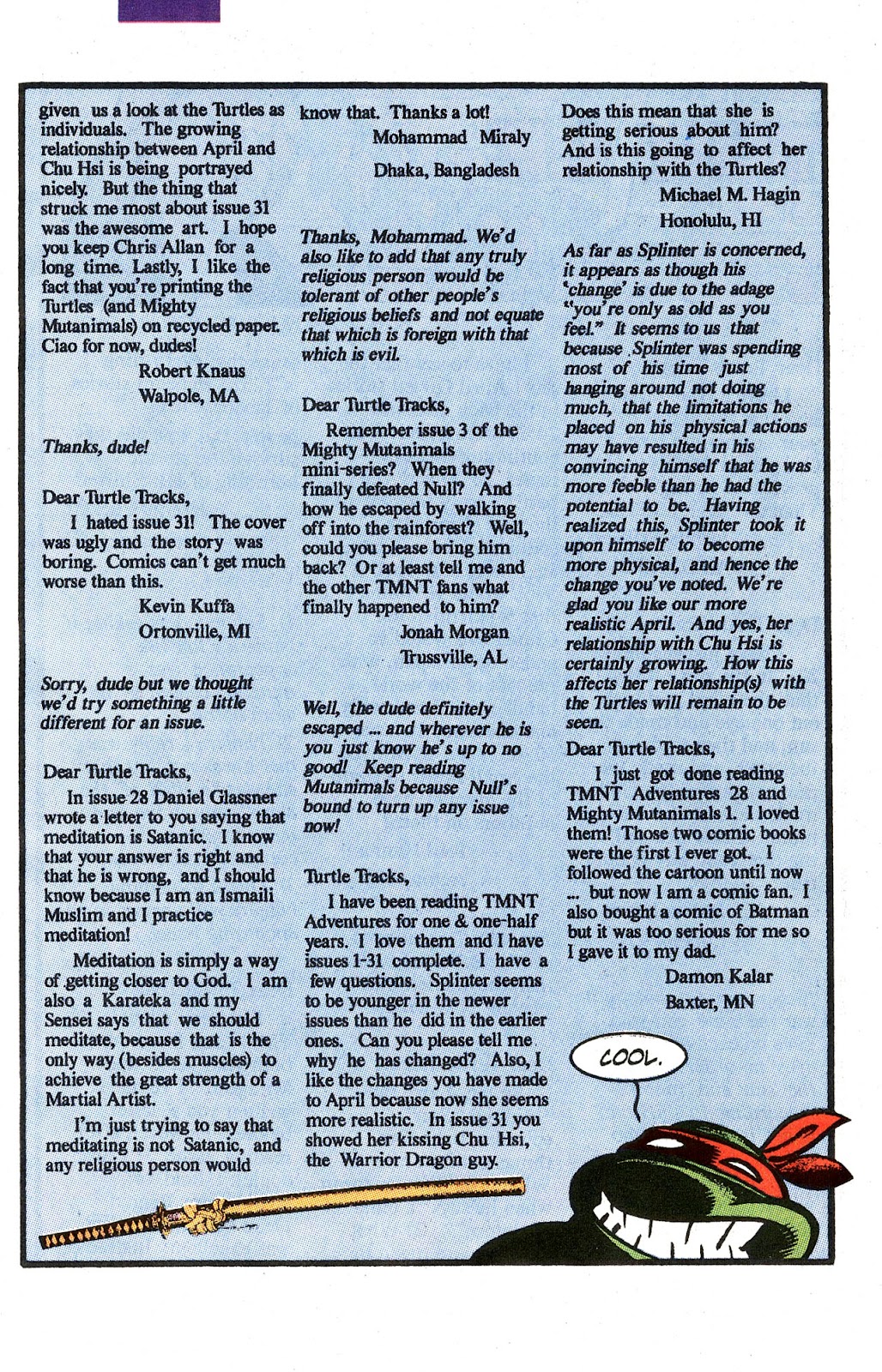 Teenage Mutant Ninja Turtles Adventures (1989) issue 33 - Page 29