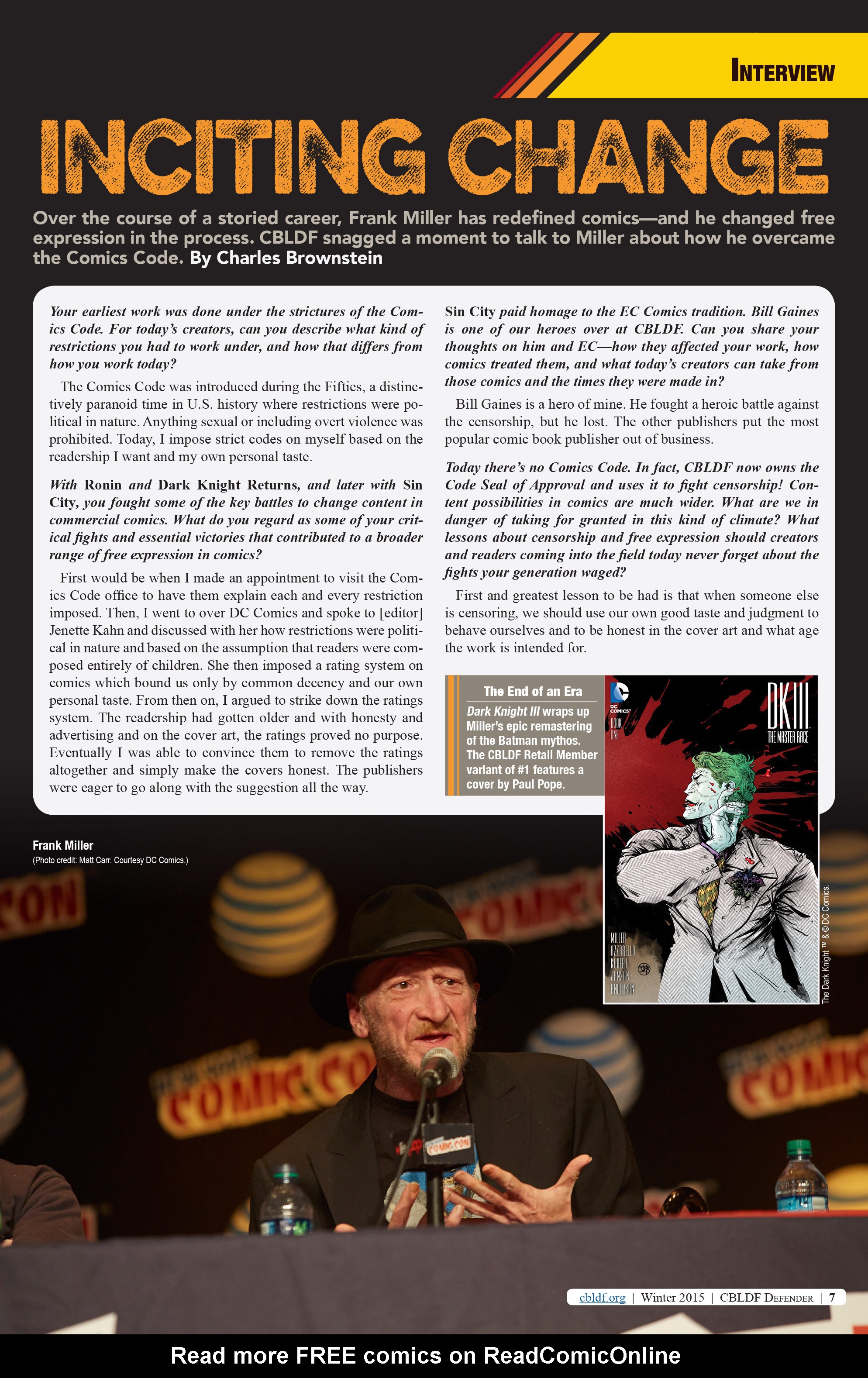 Read online CBLDF Defender comic -  Issue #4 - 7