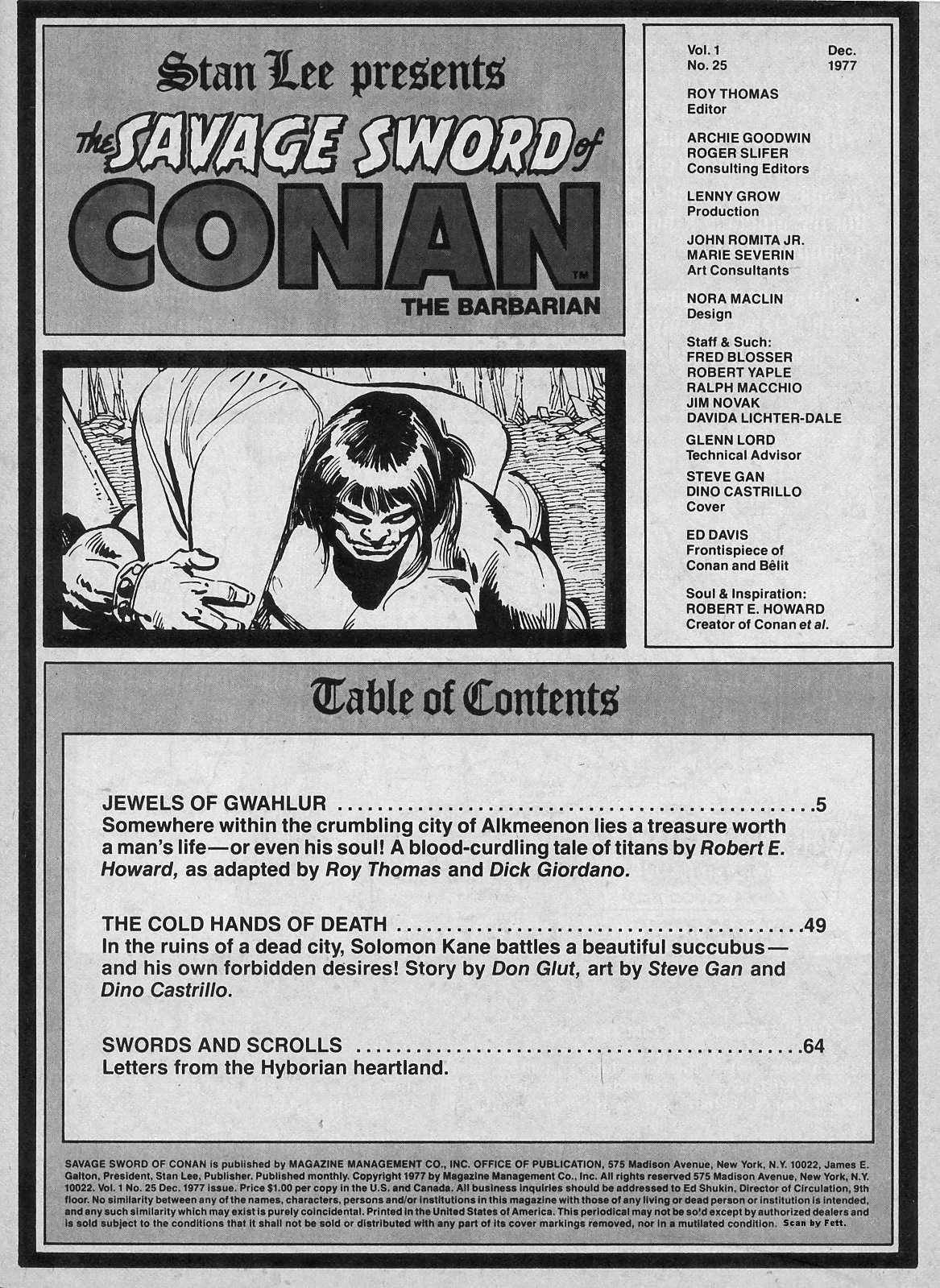 Read online The Savage Sword Of Conan comic -  Issue #25 - 3