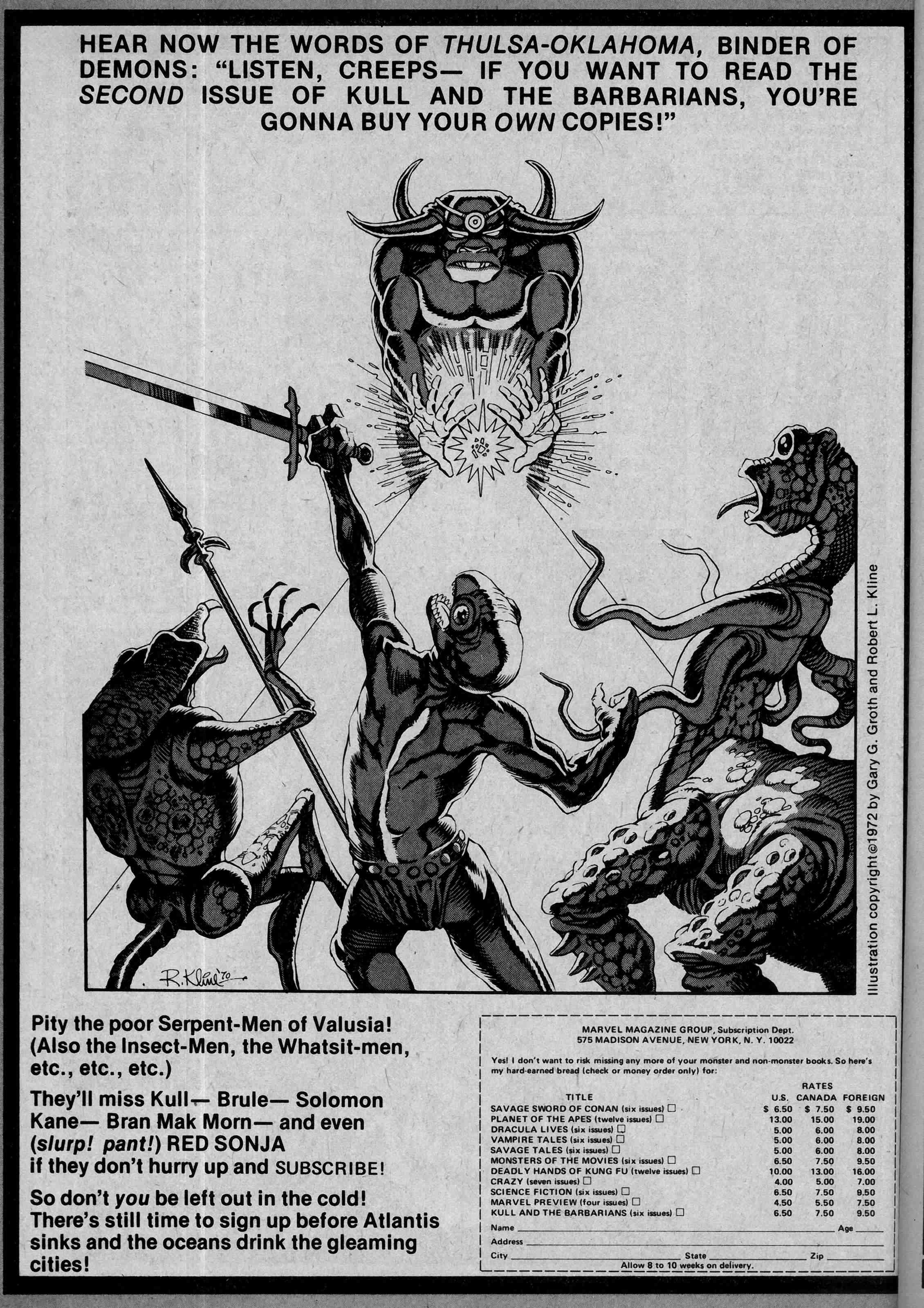 Read online Kull and the Barbarians comic -  Issue #1 - 26