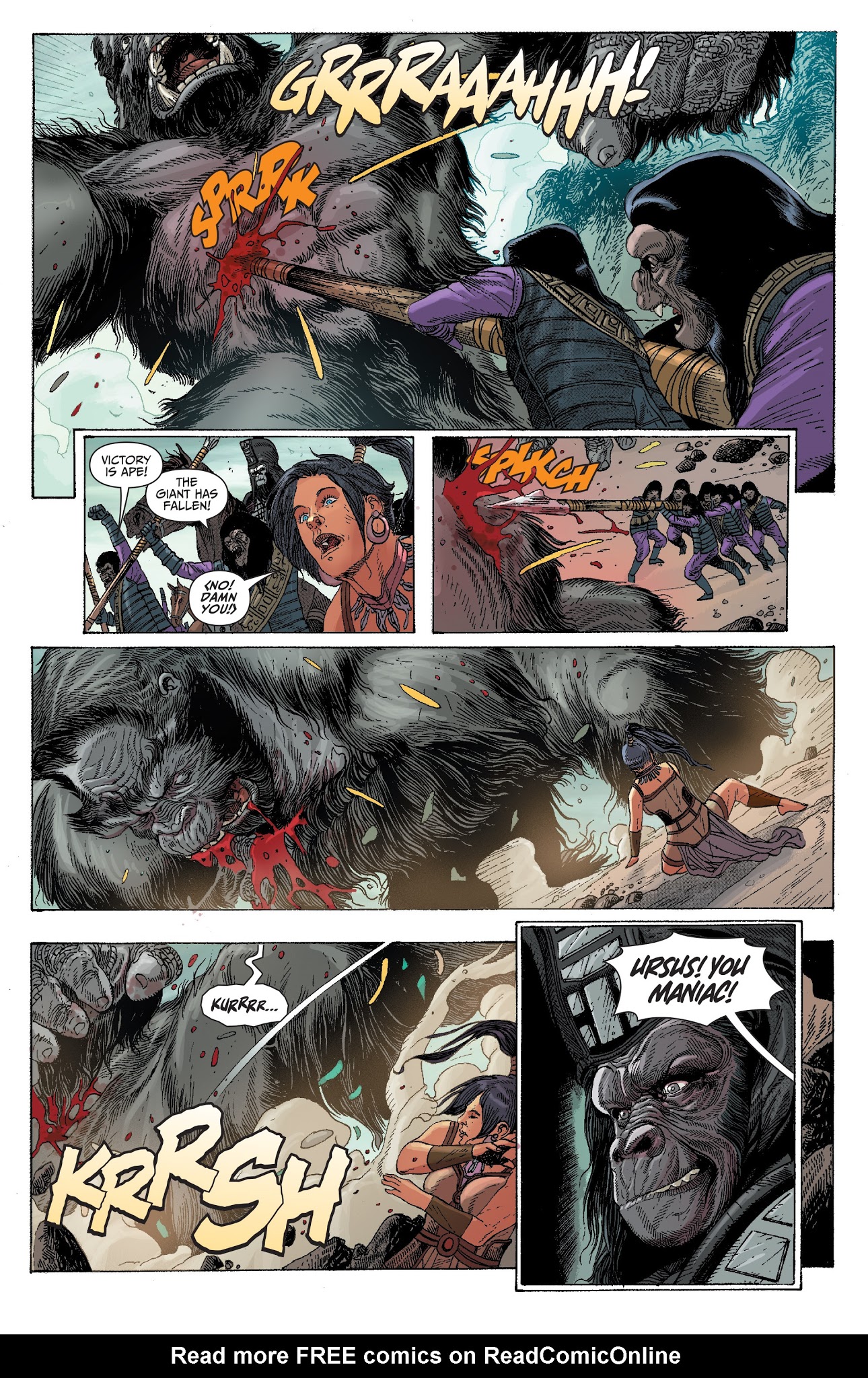 Read online Kong on the Planet of the Apes comic -  Issue #6 - 7
