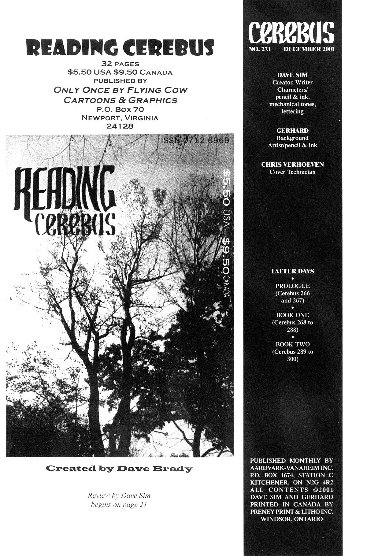 Read online Cerebus comic -  Issue #273 - 2
