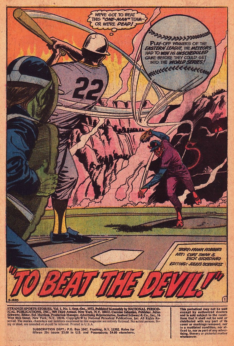 Read online Strange Sports Stories (1973) comic -  Issue #1 - 2