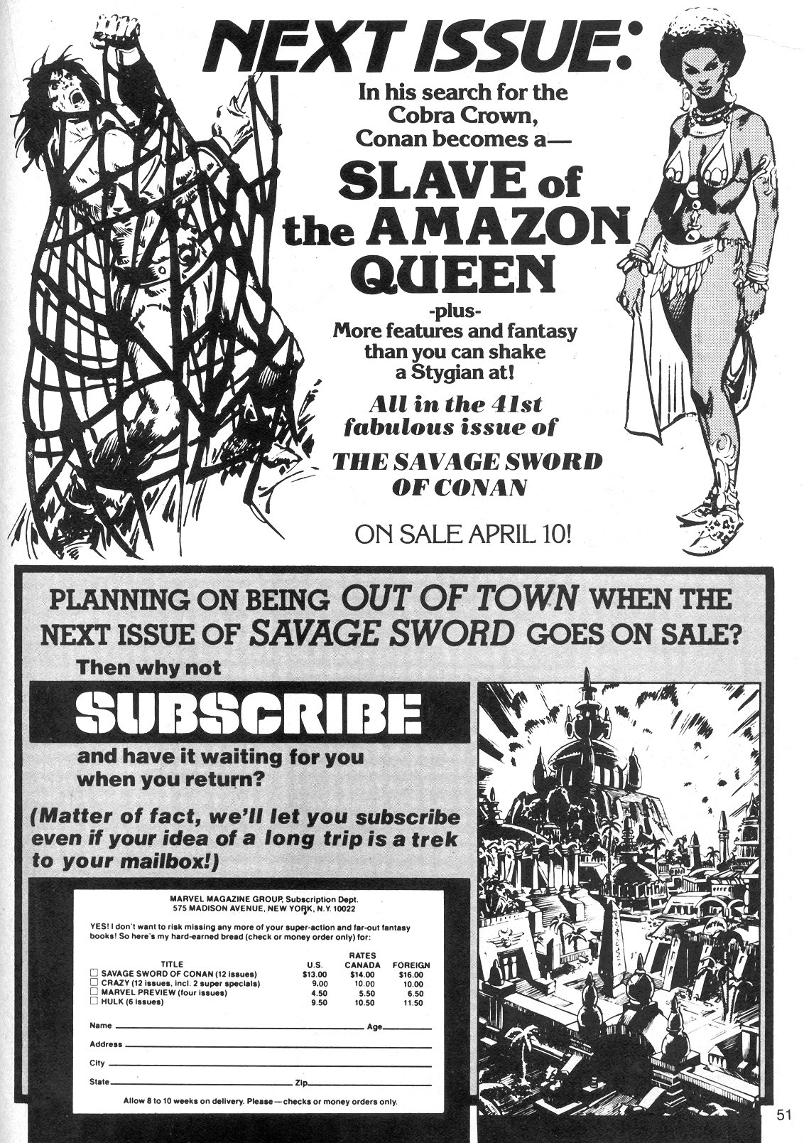 Read online The Savage Sword Of Conan comic -  Issue #40 - 51