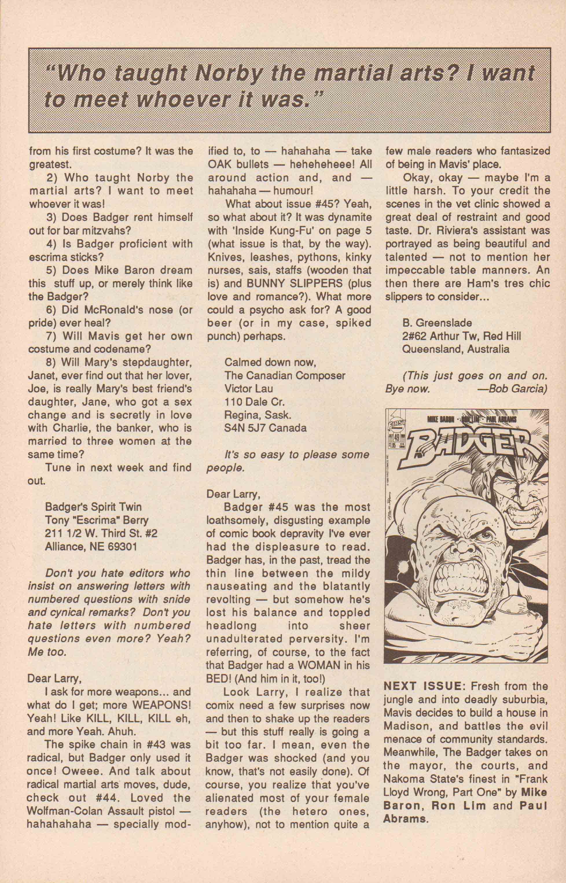 Read online The Badger comic -  Issue #48 - 34