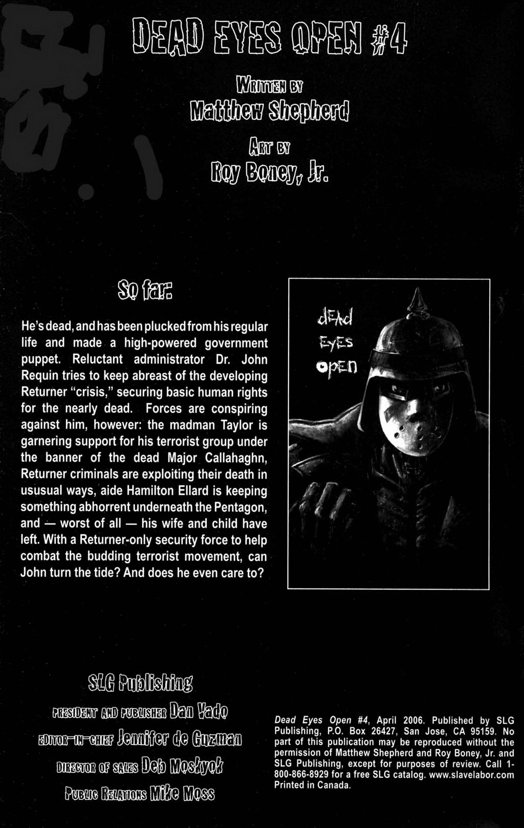 Read online Dead Eyes Open comic -  Issue #4 - 2