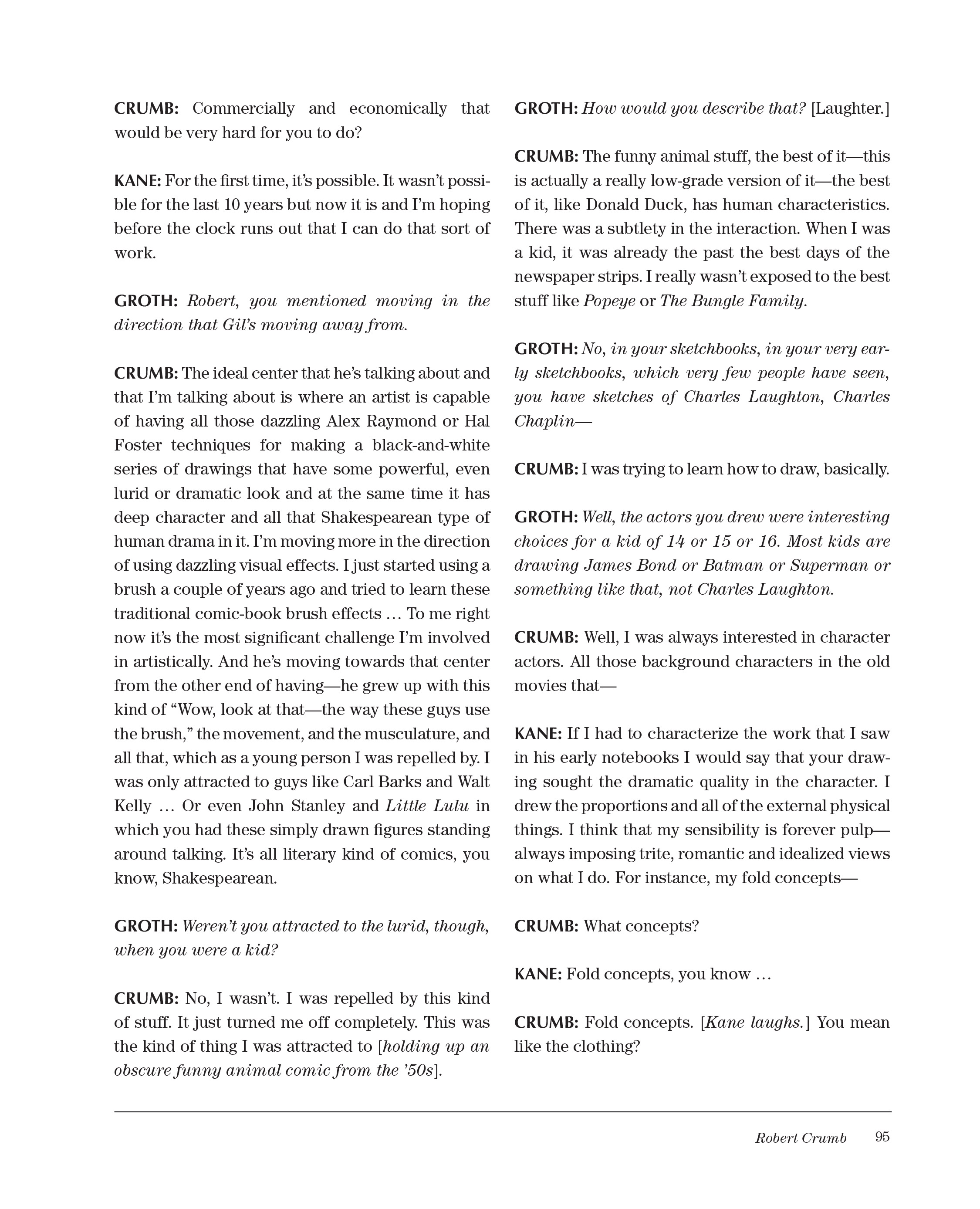 Read online Sparring With Gil Kane: Colloquies On Comic Art and Aesthetics comic -  Issue # TPB (Part 1) - 95