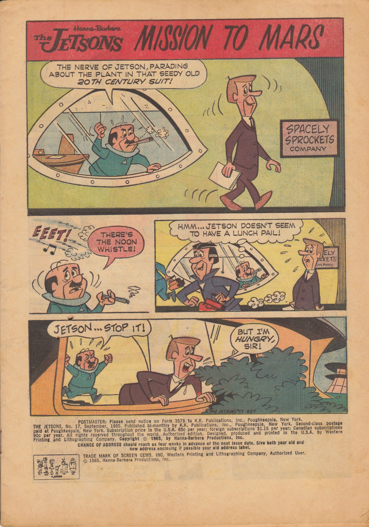 Read online The Jetsons (1963) comic -  Issue #17 - 3