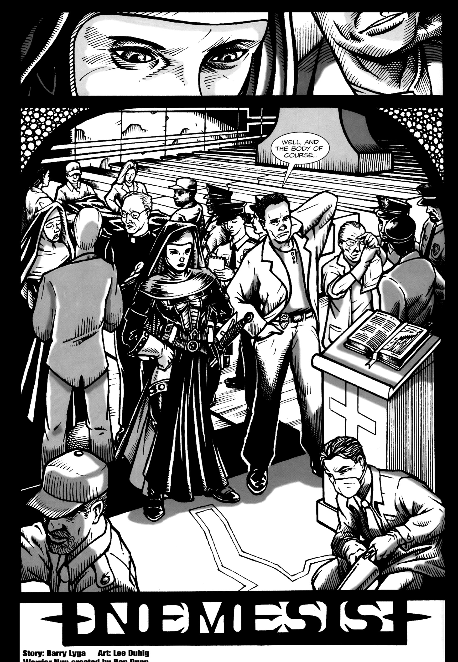Read online Warrior Nun: Black & White comic -  Issue #3 - 4