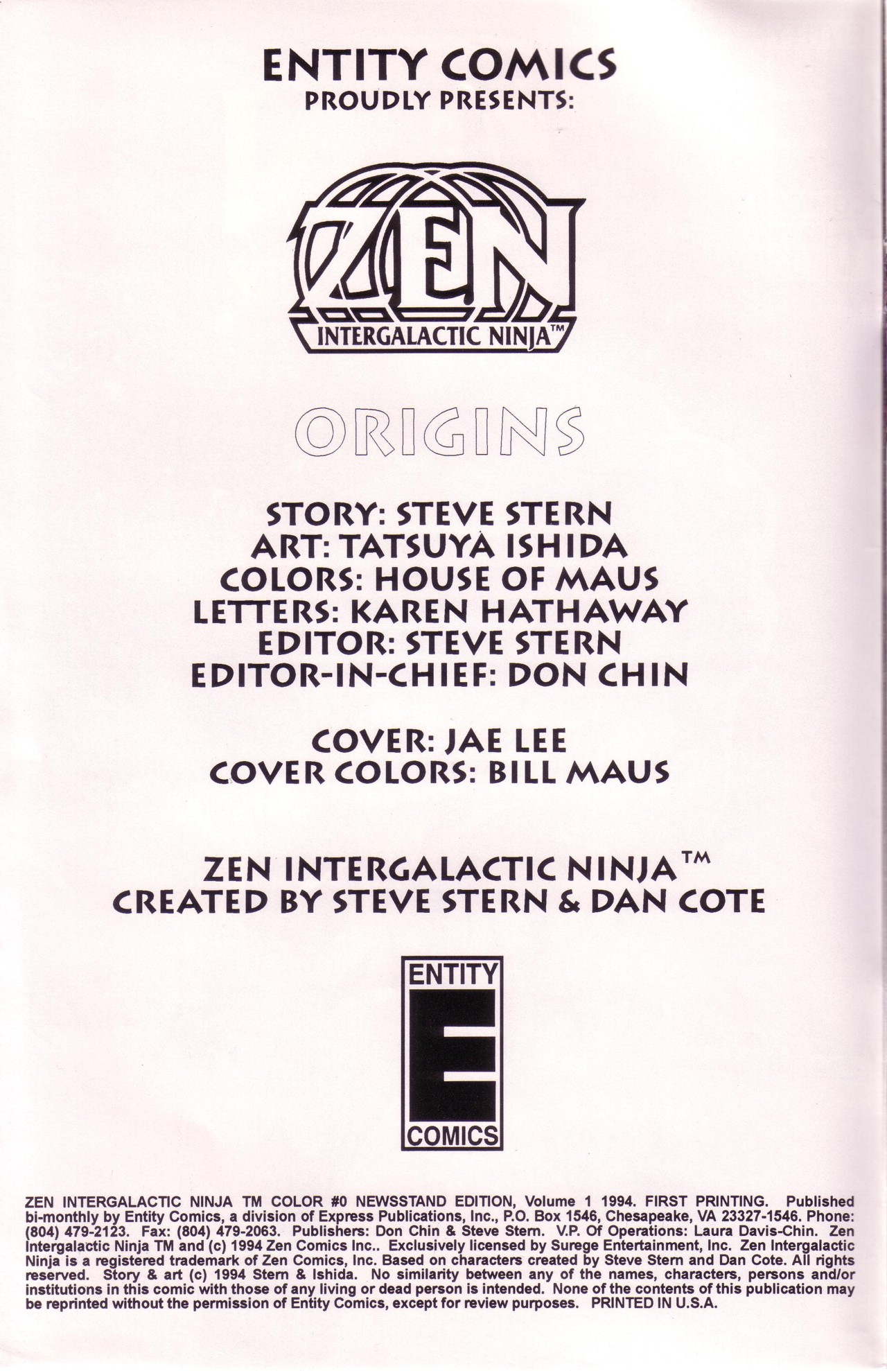 Read online Zen Intergalactic Ninja Color comic -  Issue #0 - 2