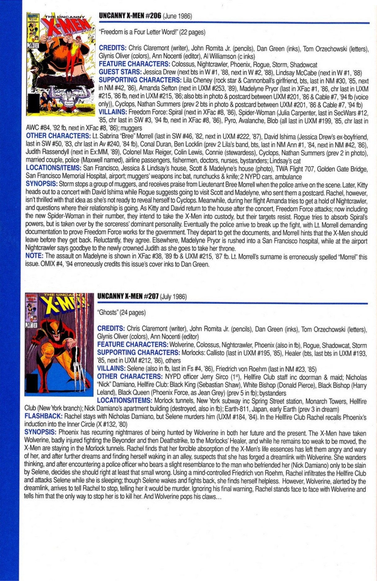 Read online Official Index to the Marvel Universe comic -  Issue #5 - 54