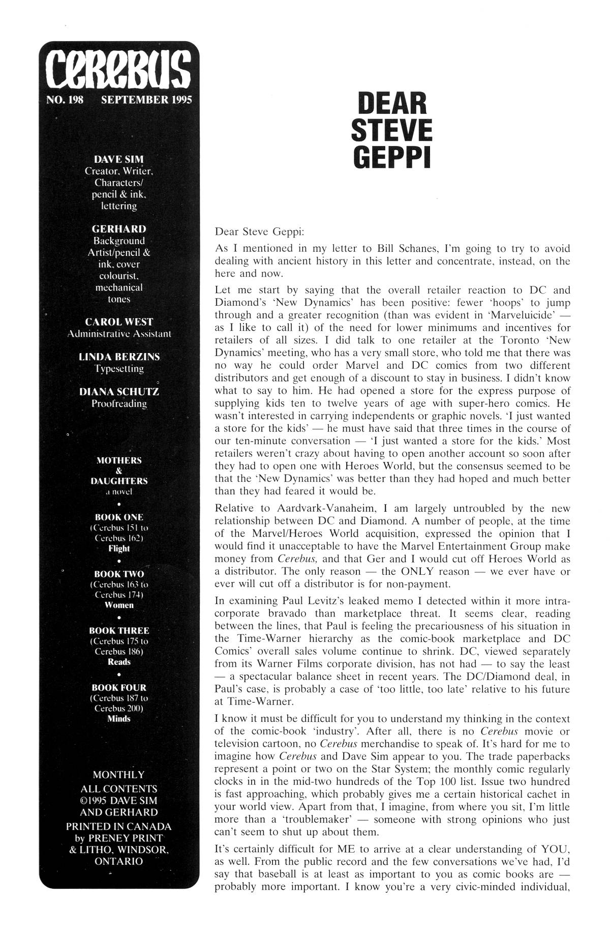 Cerebus Issue #198 #197 - English 2