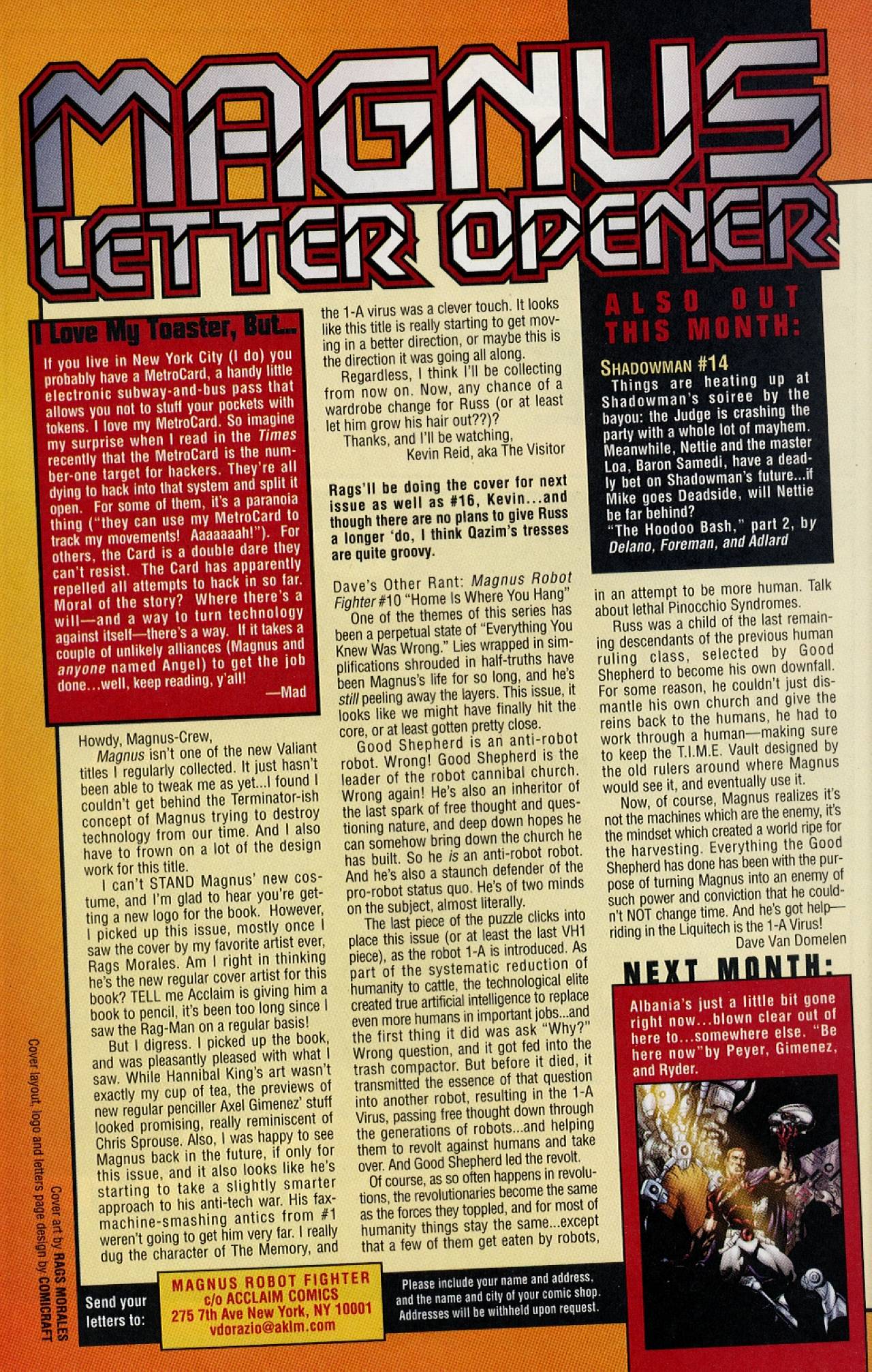Read online Magnus Robot Fighter (1997) comic -  Issue #12 - 23