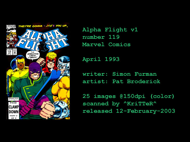 Read online Alpha Flight (1983) comic -  Issue #119 - 1